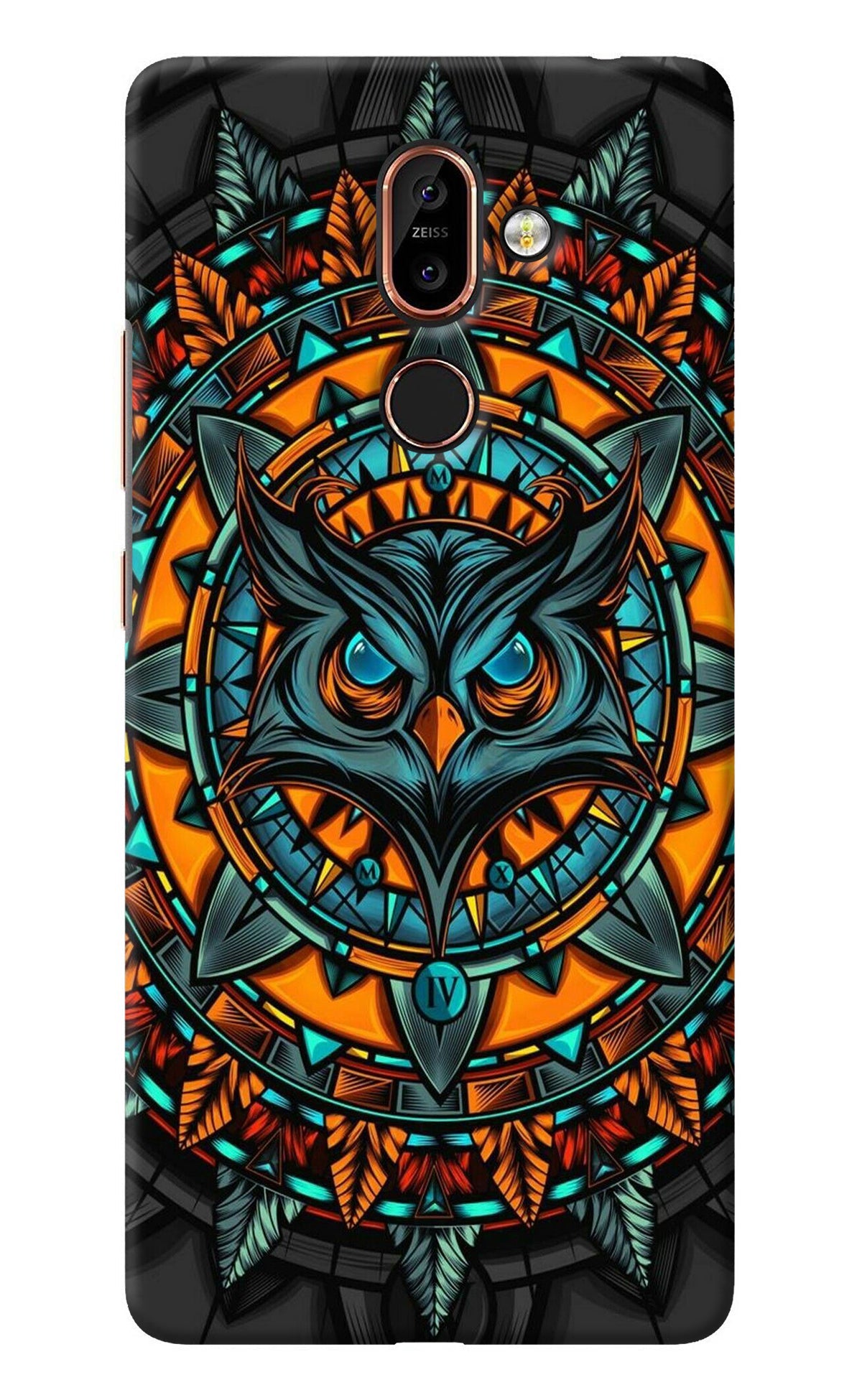 Angry Owl Art Nokia 7 Plus Back Cover