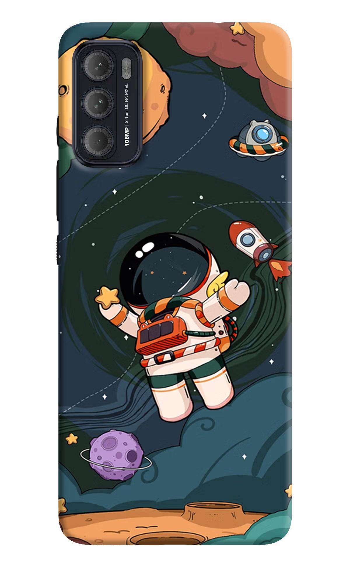 Cartoon Astronaut Case for Moto G60/G40 Fusion