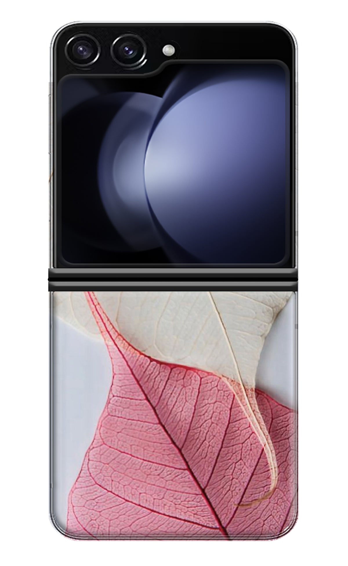 White Pink Leaf Case for Samsung Galaxy Z Flip5