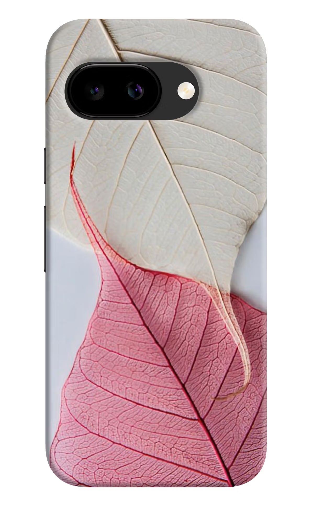 White Pink Leaf Case for Google Pixel 9A