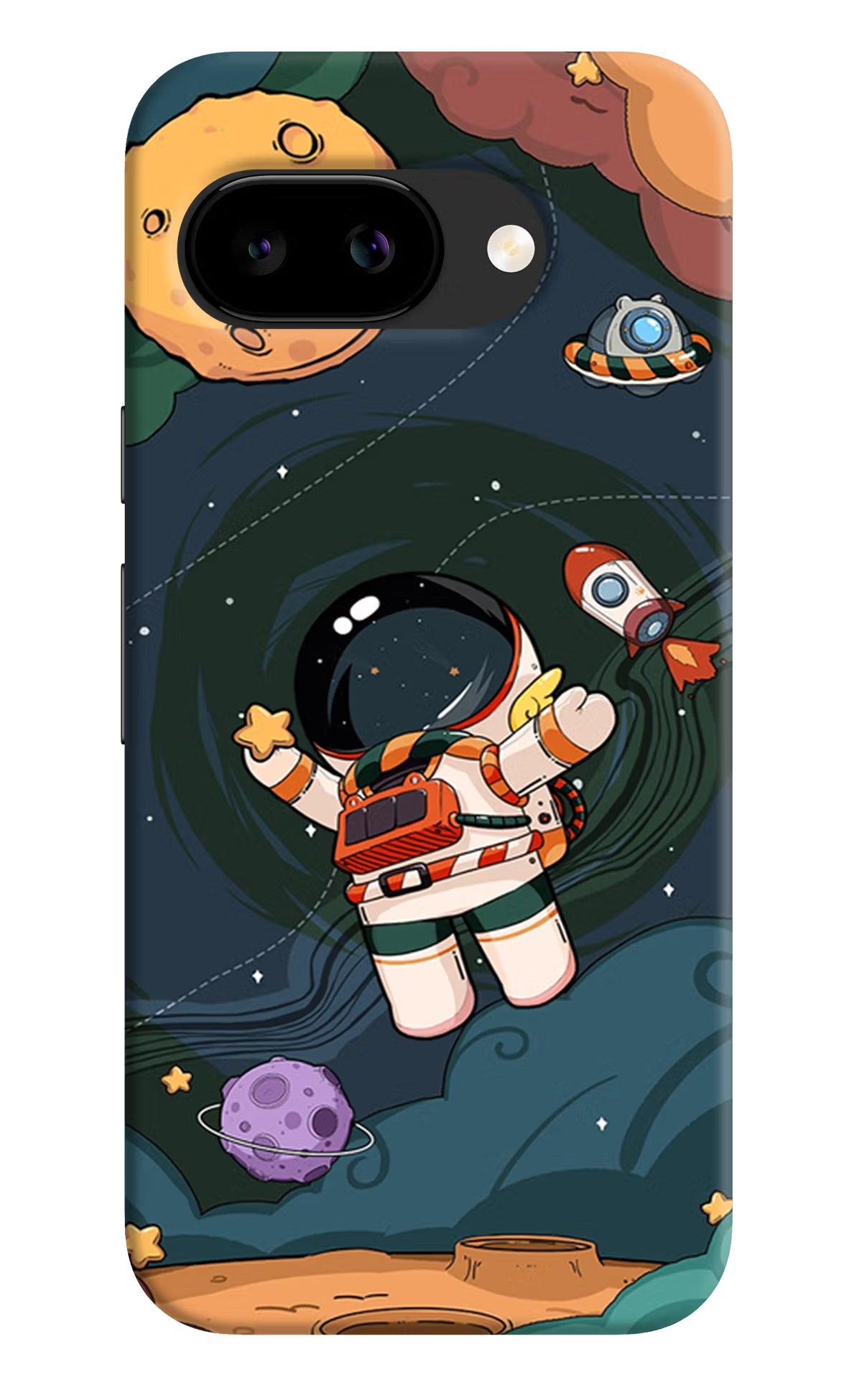 Cartoon Astronaut Case for Google Pixel 9A