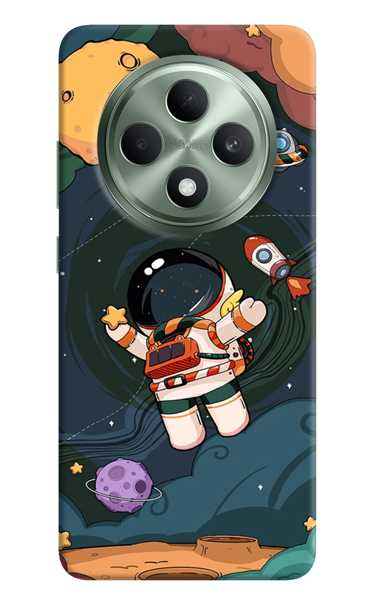 Cartoon Astronaut Case for Oppo F27 5G