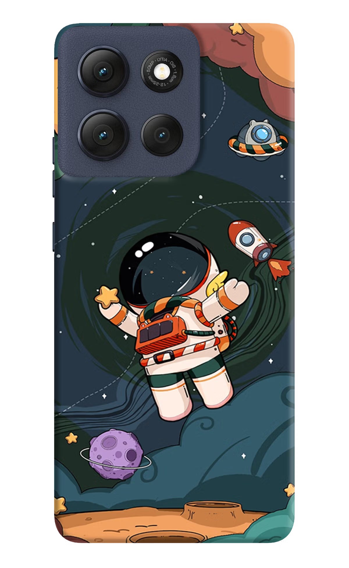 Cartoon Astronaut Case for Moto G86 Power by Casekaro