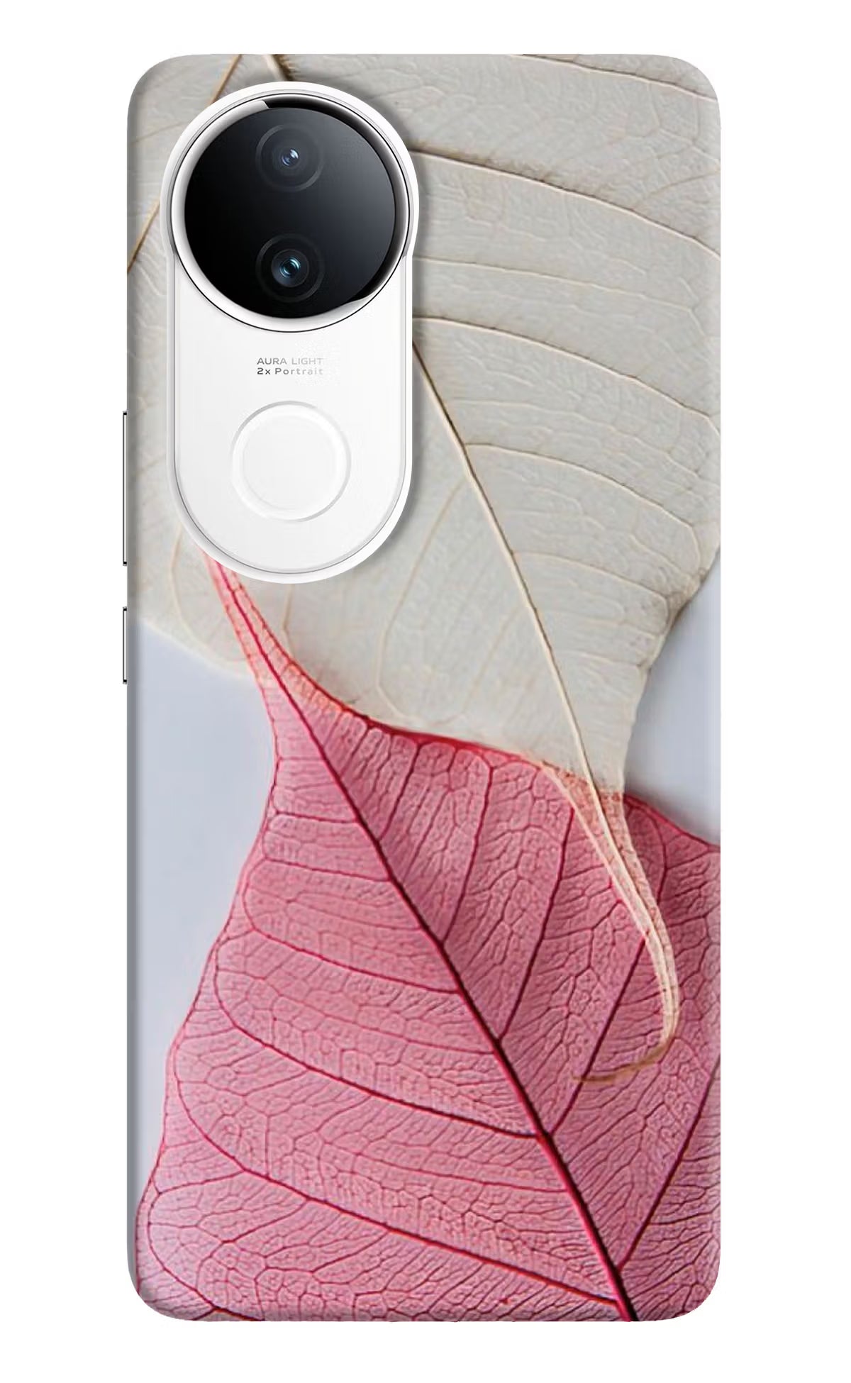 White Pink Leaf Case for iQOO Z10R 5G