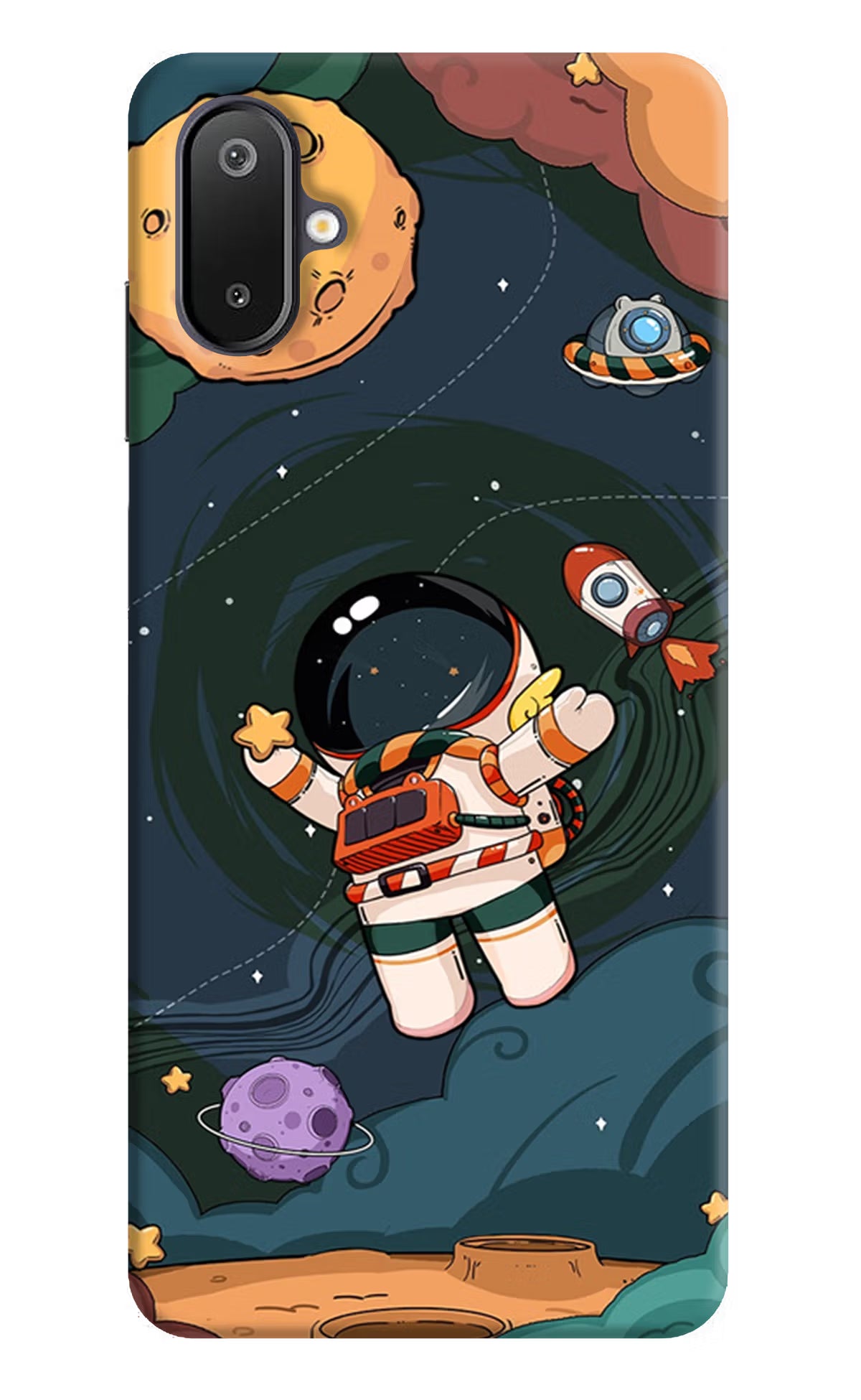 Cartoon Astronaut Case for Samsung M06 5G