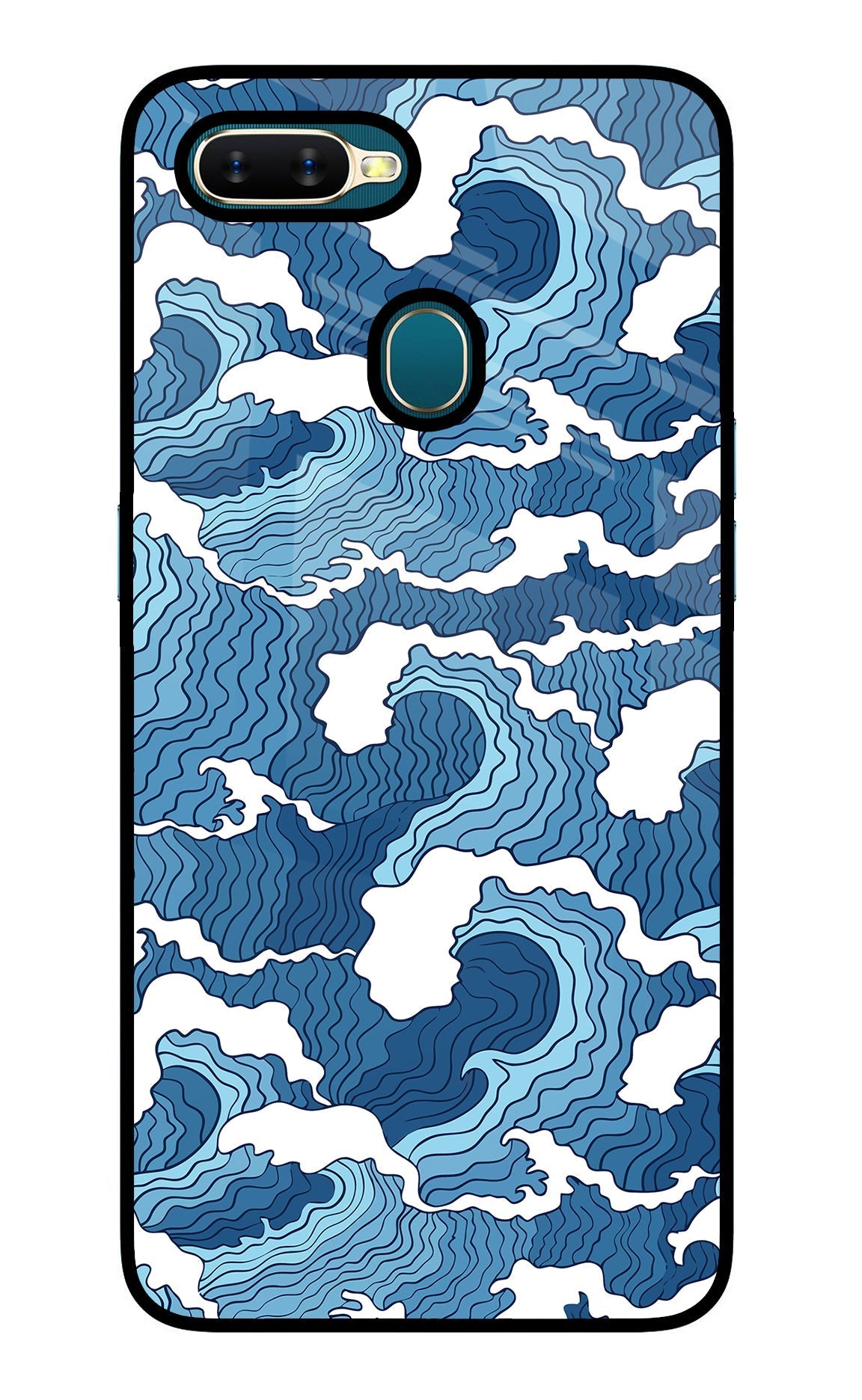 Blue Waves Case for Oppo A7/A5s/A12