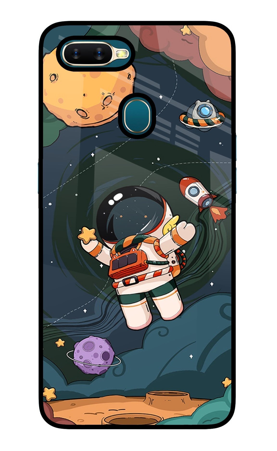 Cartoon Astronaut Case for Oppo A7/A5s/A12