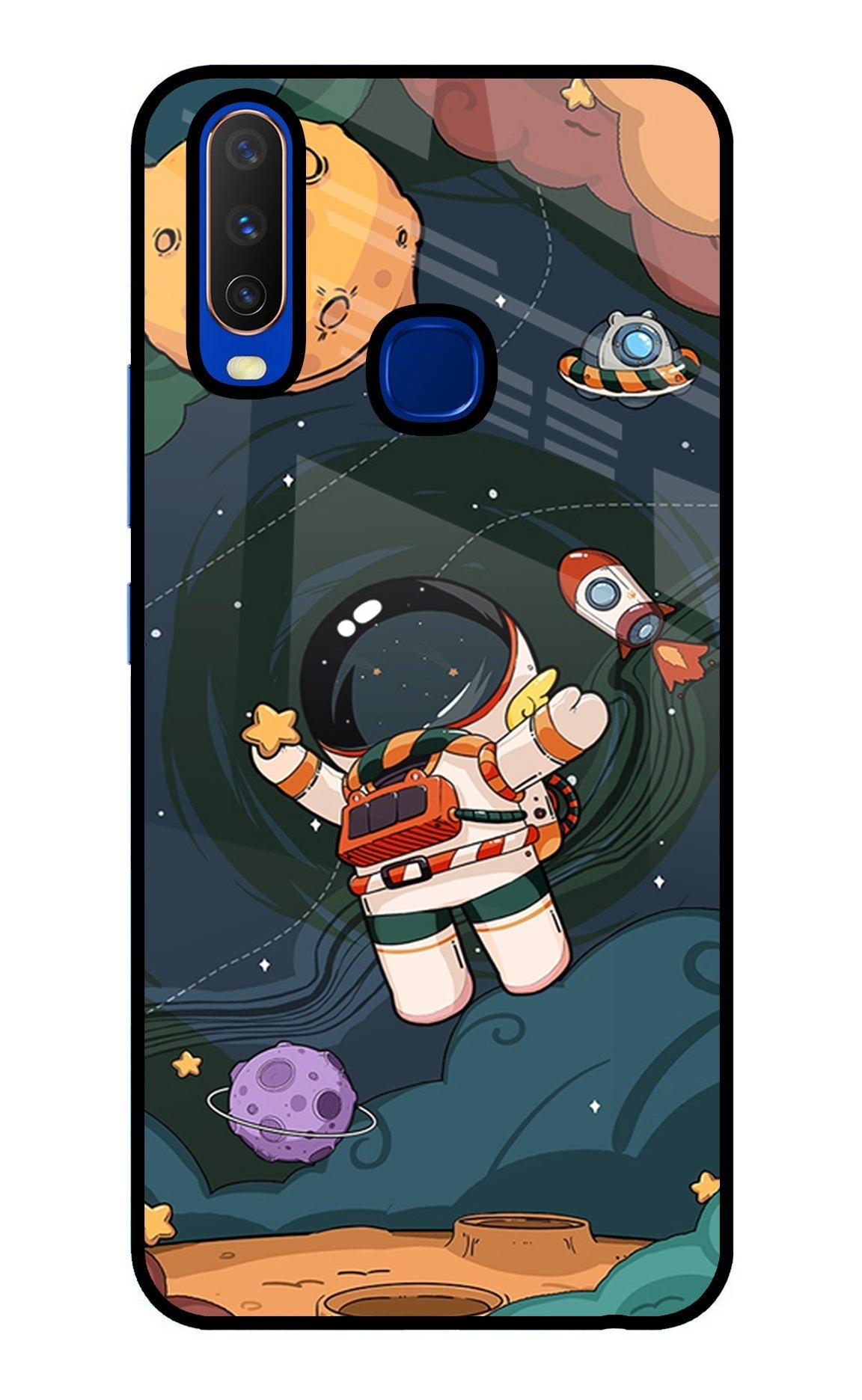 Cartoon Astronaut Case for Vivo Y15/Y17