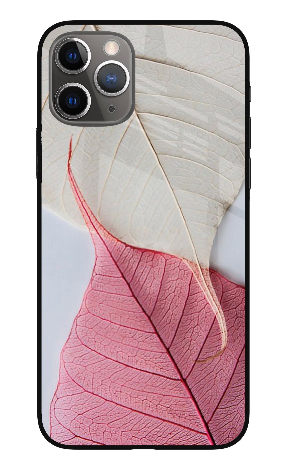 White Pink Leaf Case for iPhone 11 Pro Max