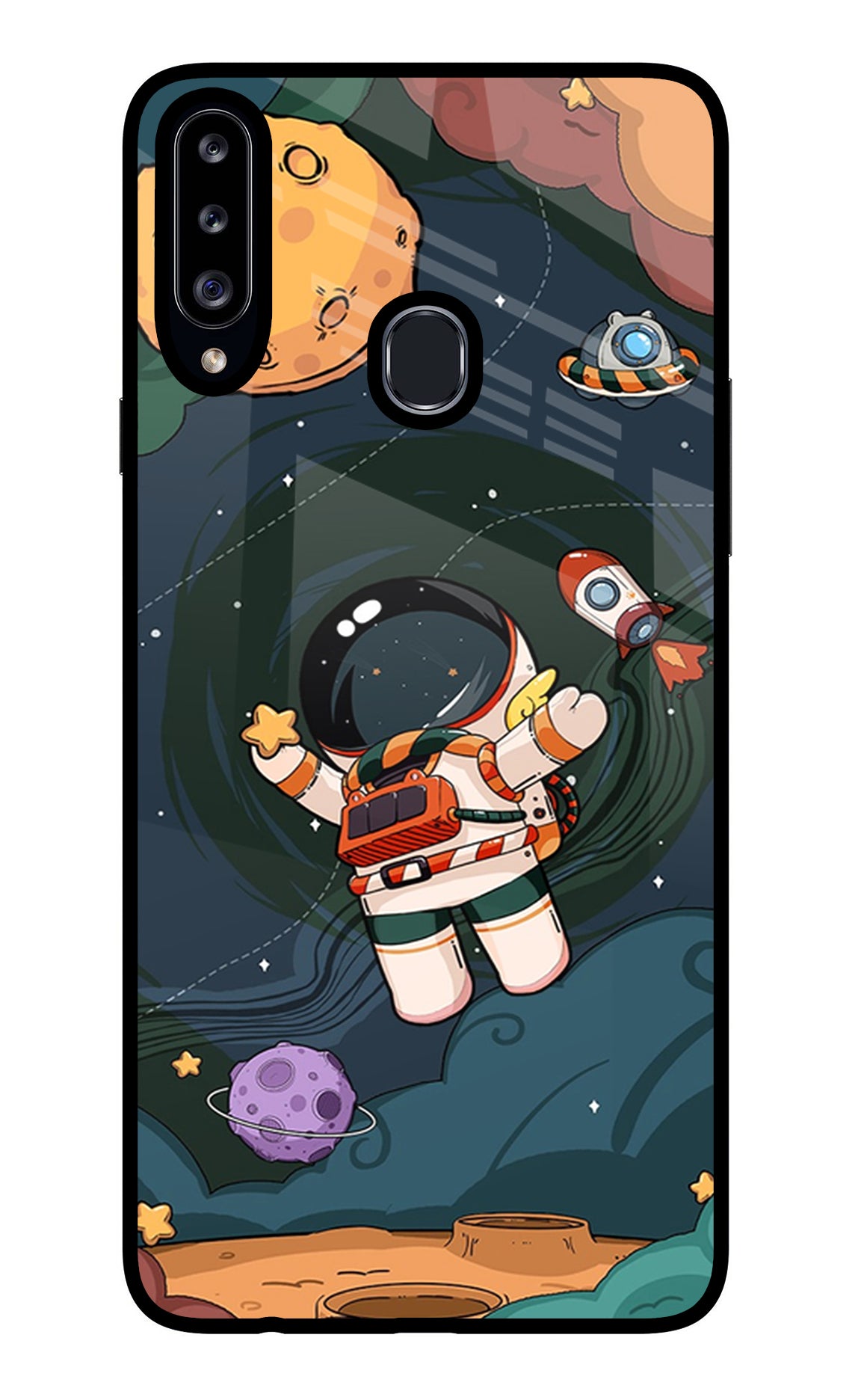 Cartoon Astronaut Case for Samsung A20s