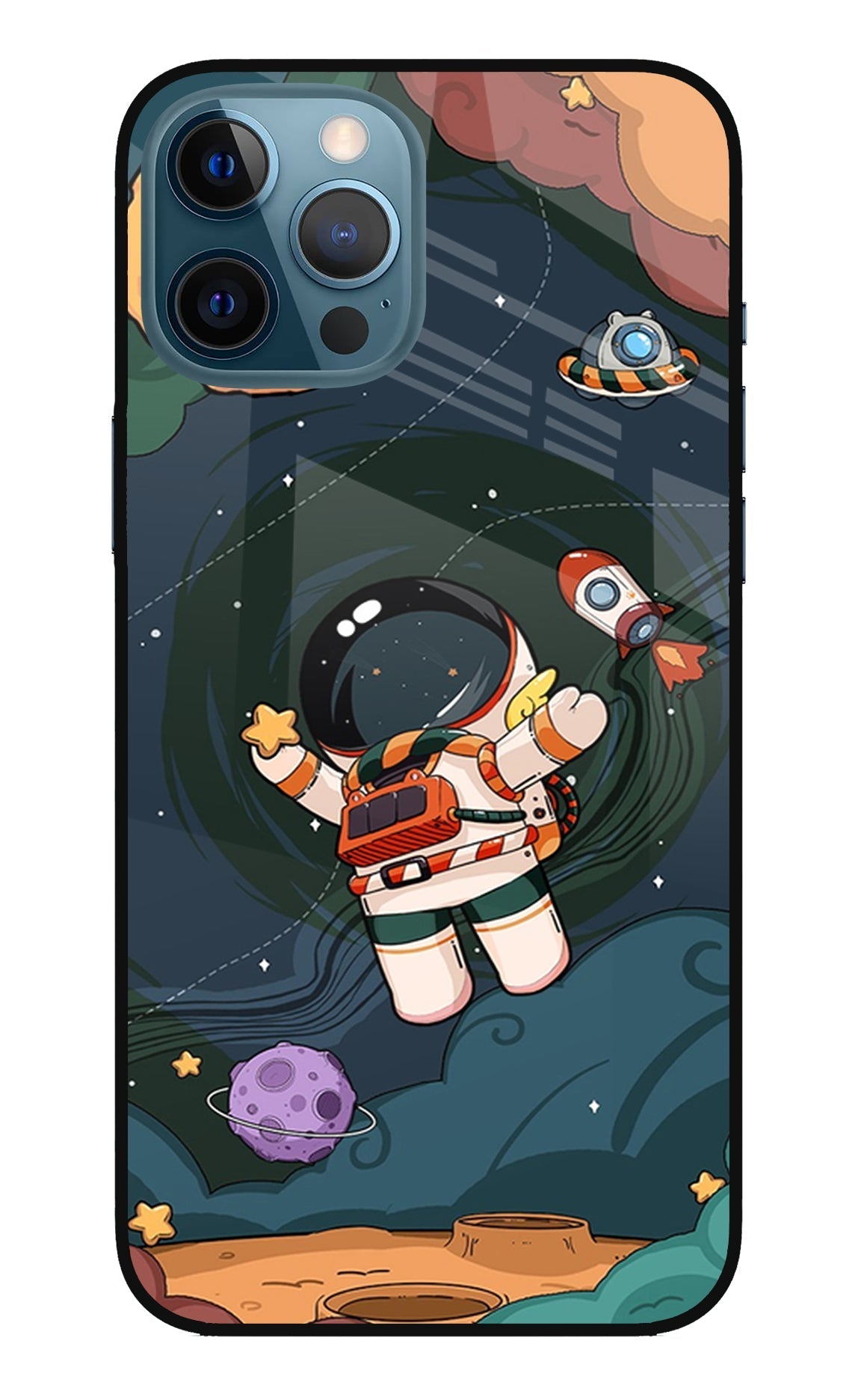Cartoon Astronaut Case for iPhone 12 Pro Max