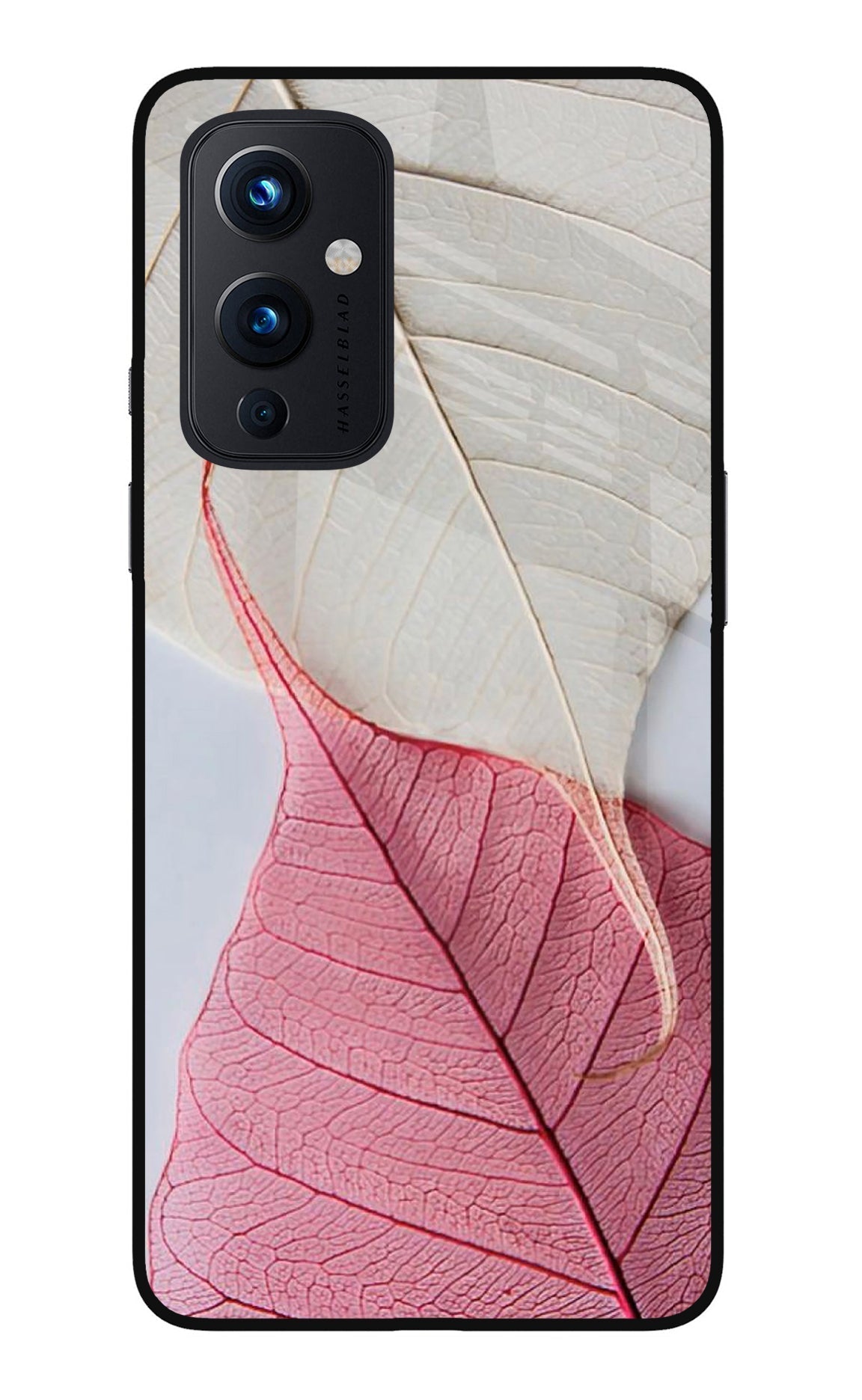 White Pink Leaf Case for Oneplus 9