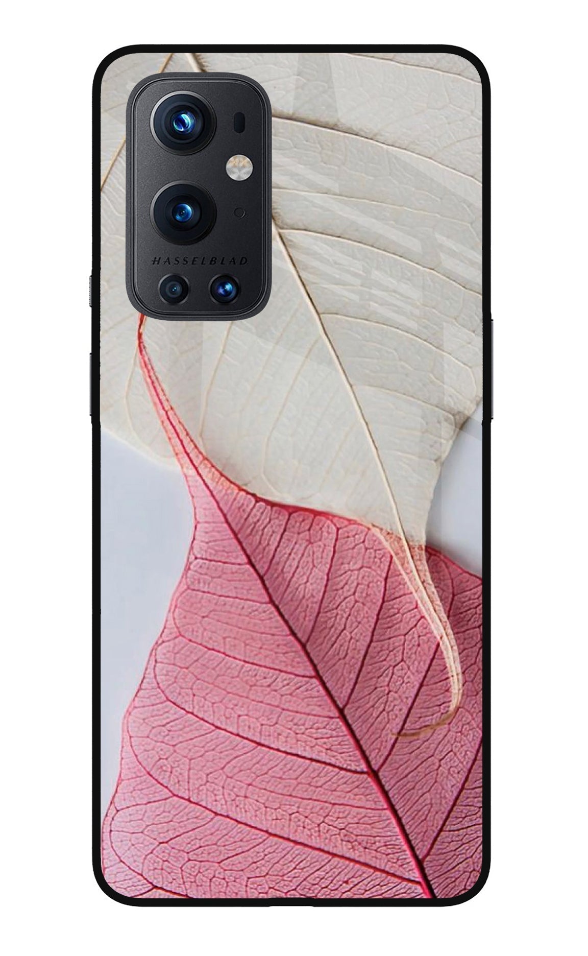 White Pink Leaf Case for Oneplus 9 Pro