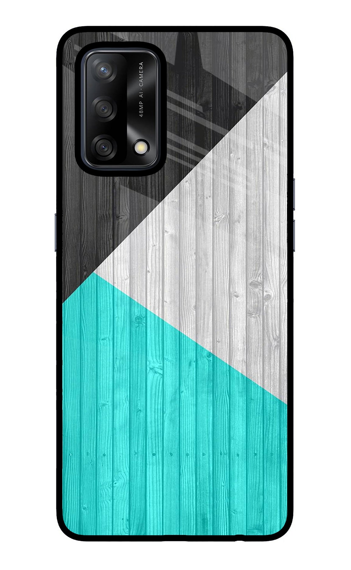 Wooden Abstract Case for Oppo F19/F19s