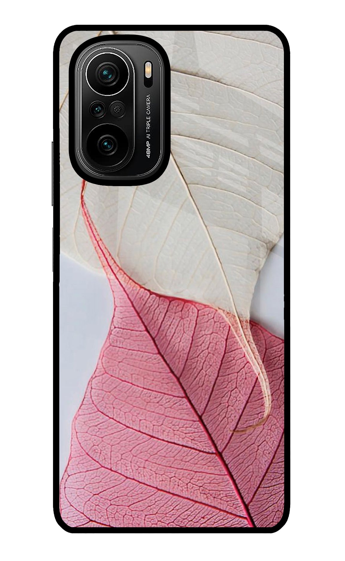 White Pink Leaf Case for Mi 11X/11X Pro
