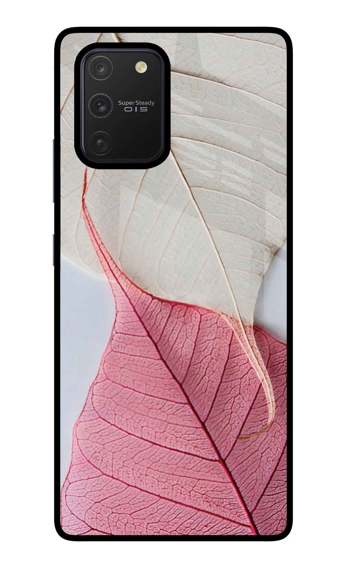 White Pink Leaf Case for Samsung S10 Lite
