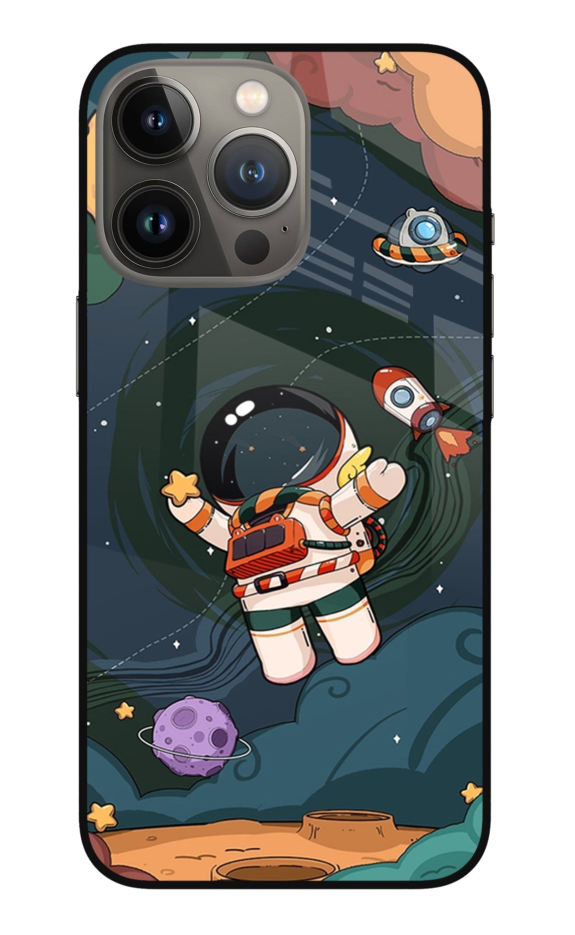 Cartoon Astronaut Case for iPhone 13 Pro