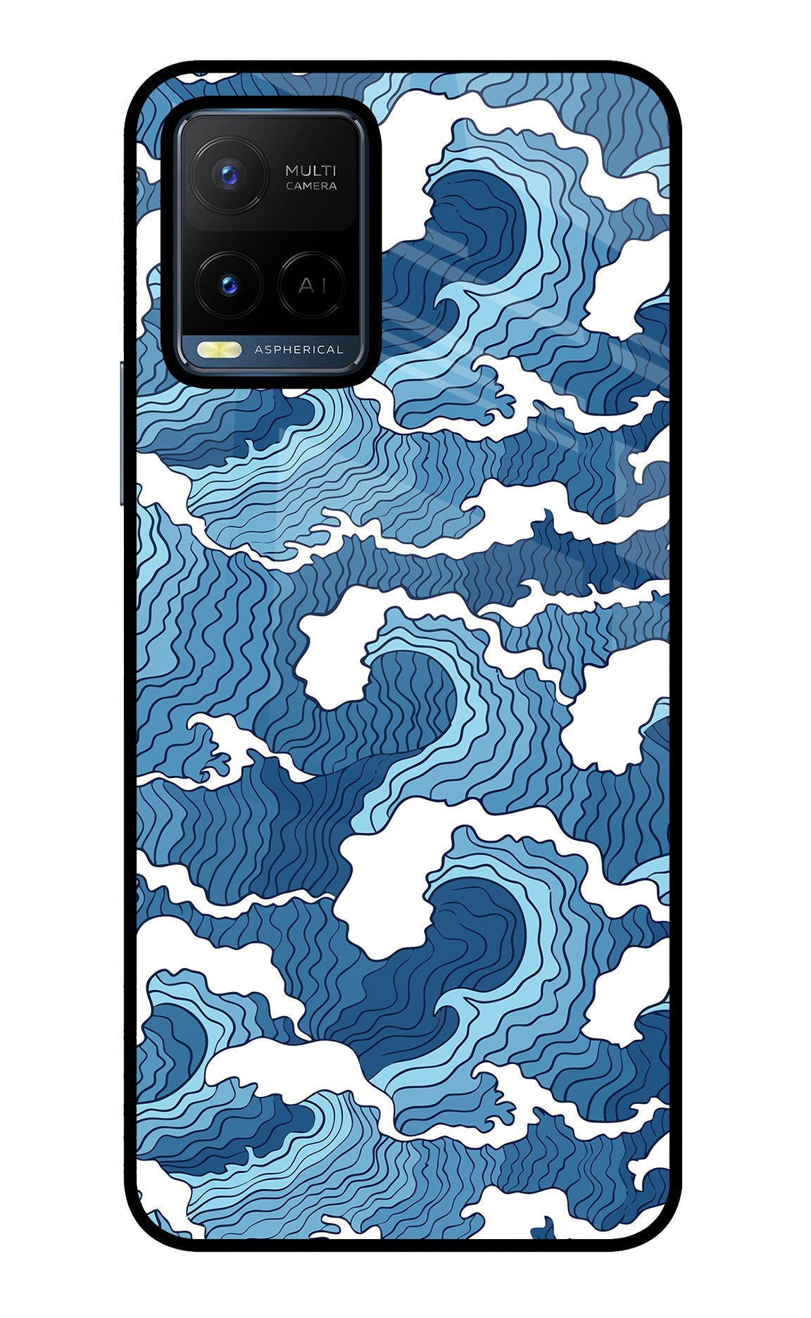 Blue Waves Case for Vivo Y21/Y21s/Y33s