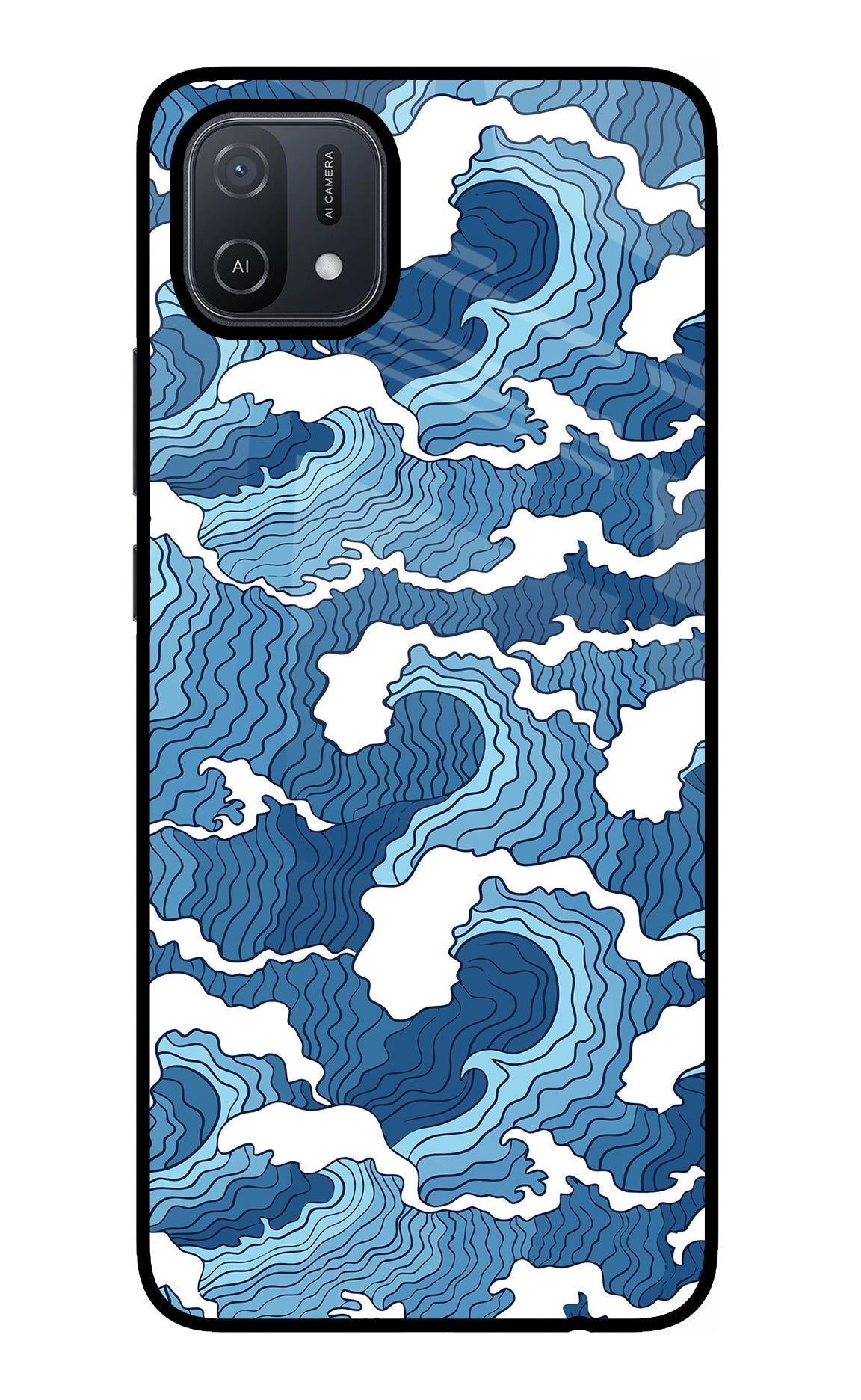 Blue Waves Case for Oppo A16