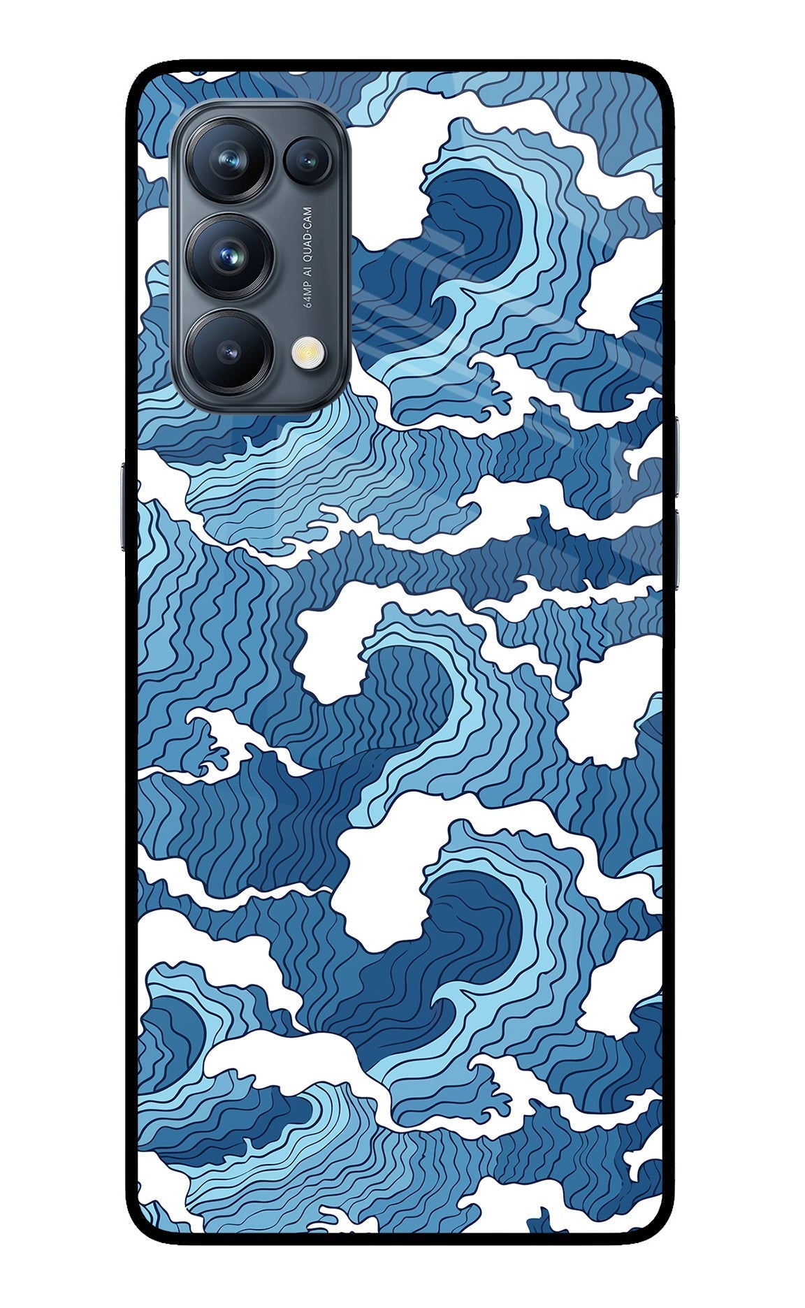 Blue Waves Case for Oppo Reno5 Pro 5G