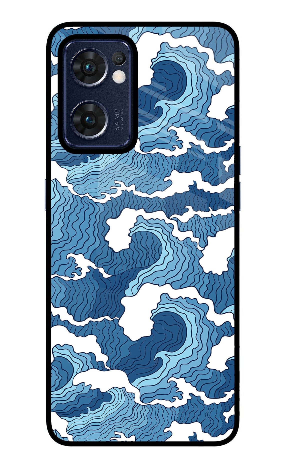 Blue Waves Case for Oppo Reno7 5G