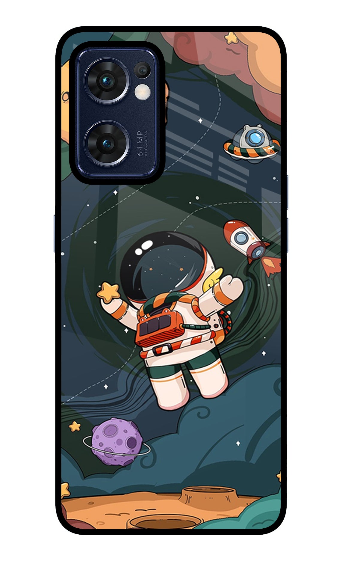 Cartoon Astronaut Case for Oppo Reno7 5G