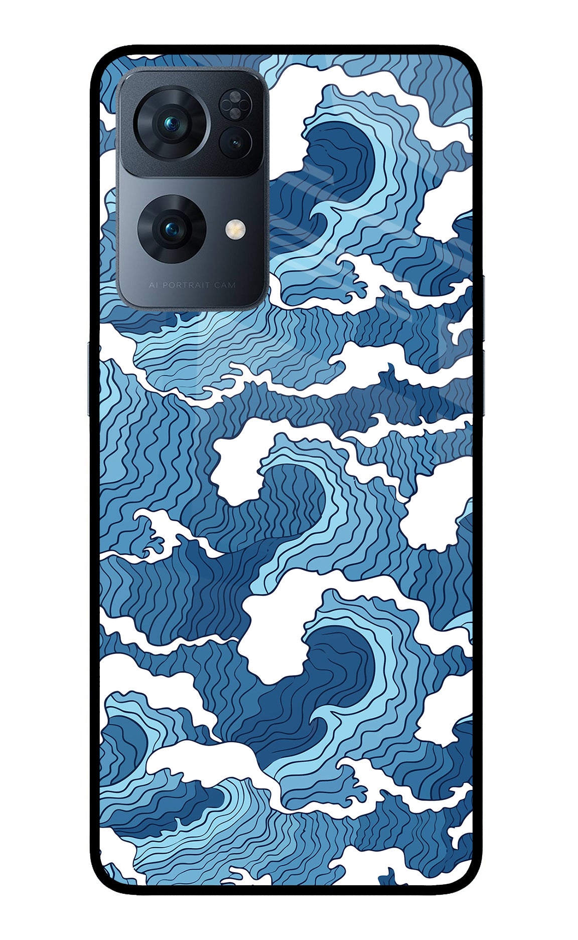 Blue Waves Case for Oppo Reno7 Pro 5G