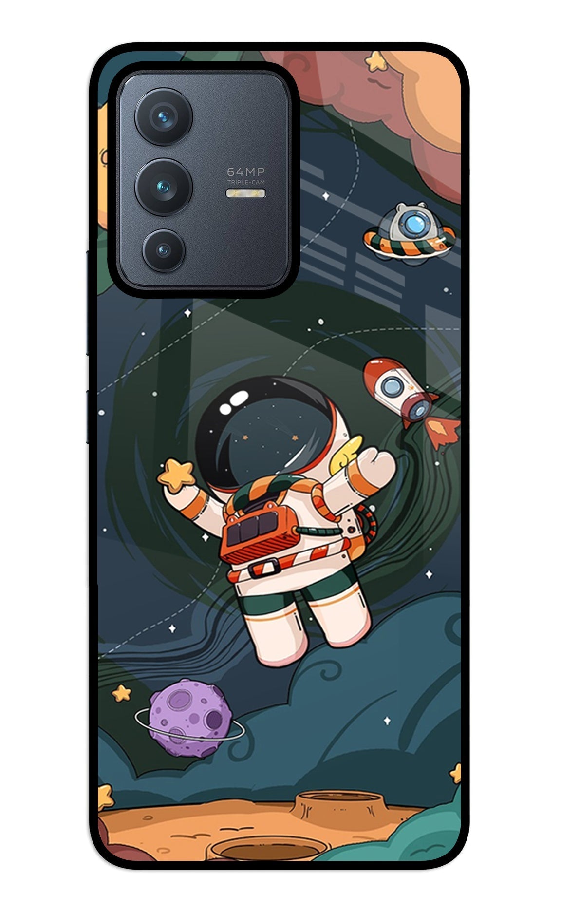 Cartoon Astronaut Case for Vivo V23 5G