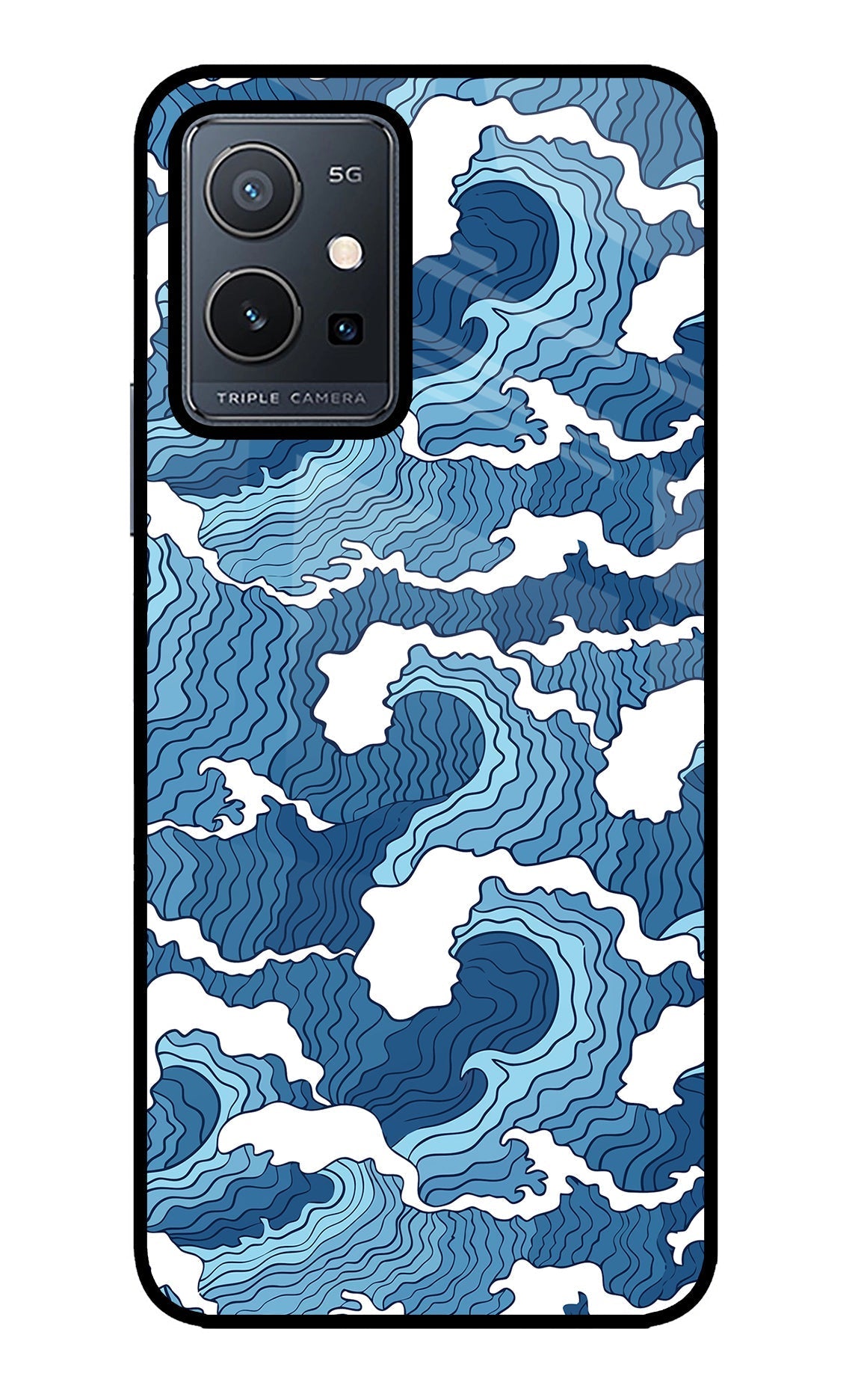 Blue Waves Case for Vivo Y75 5G/Vivo T1 5G