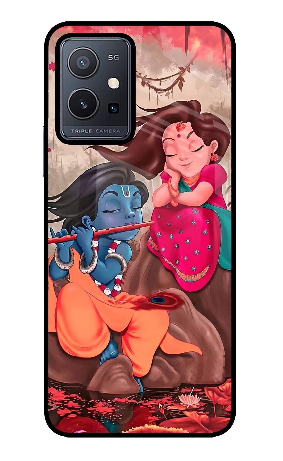 Radhe Krishna Case for Vivo Y75 5G/Vivo T1 5G