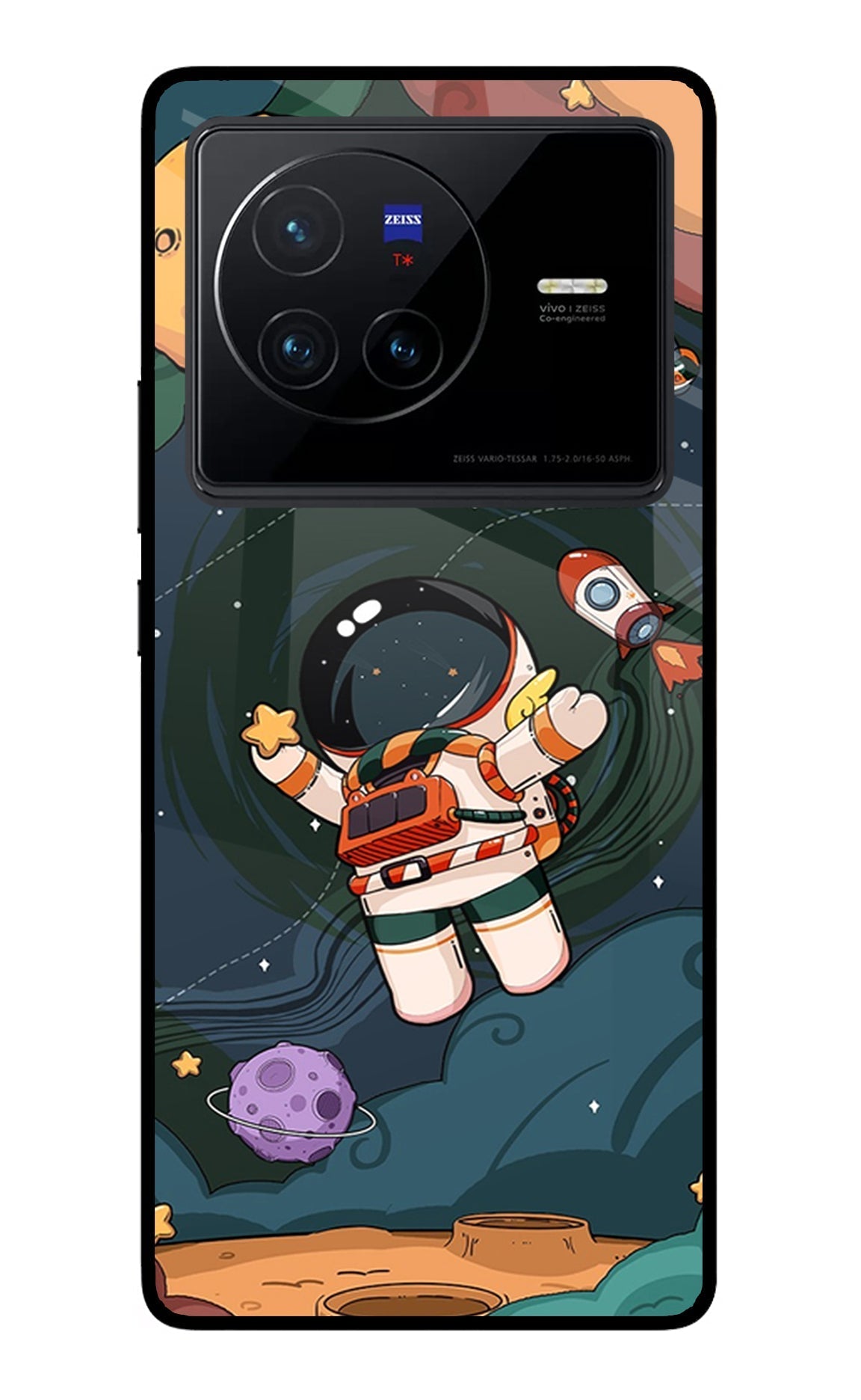 Cartoon Astronaut Case for Vivo X80