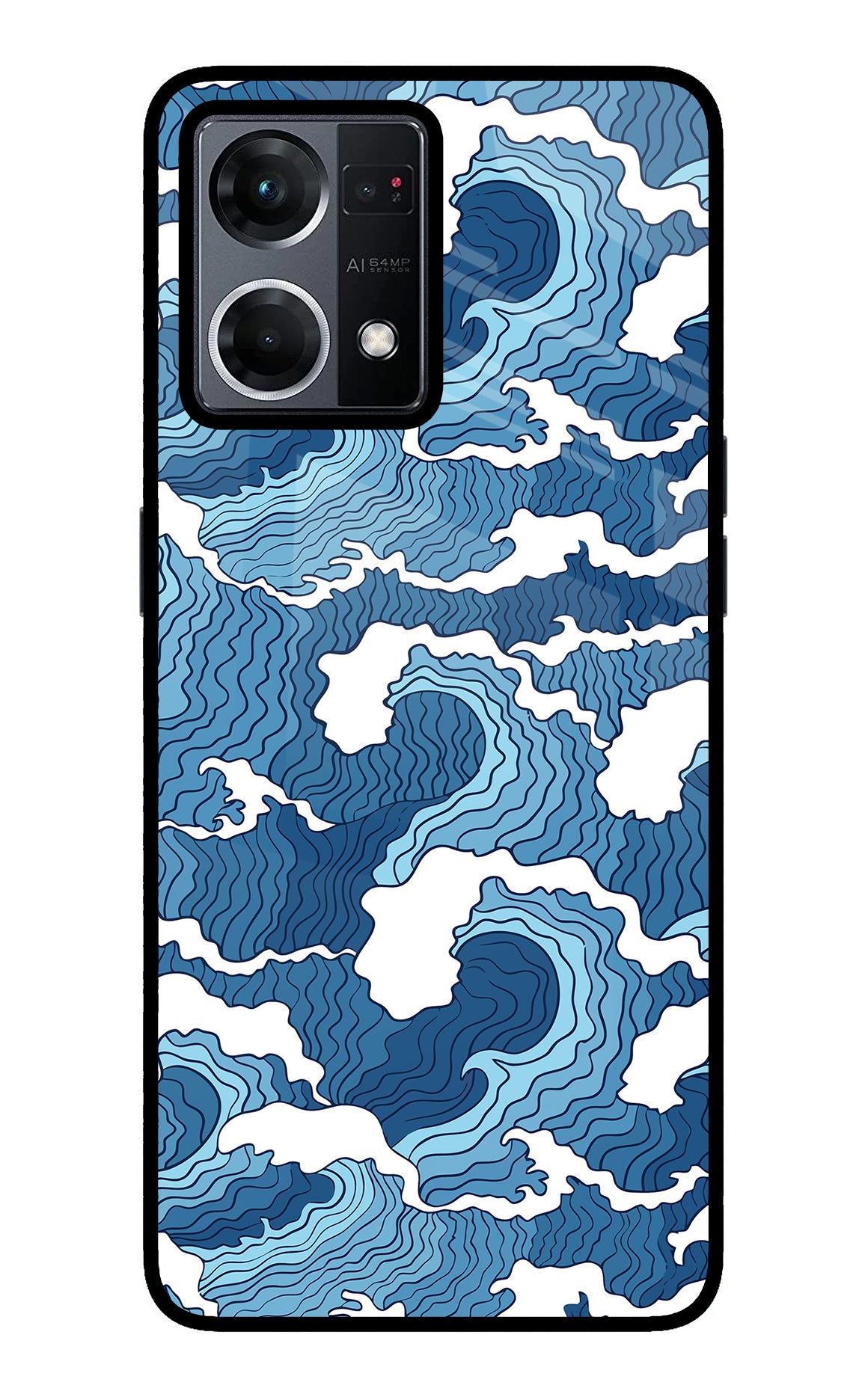 Blue Waves Case for Oppo F21 Pro 4G