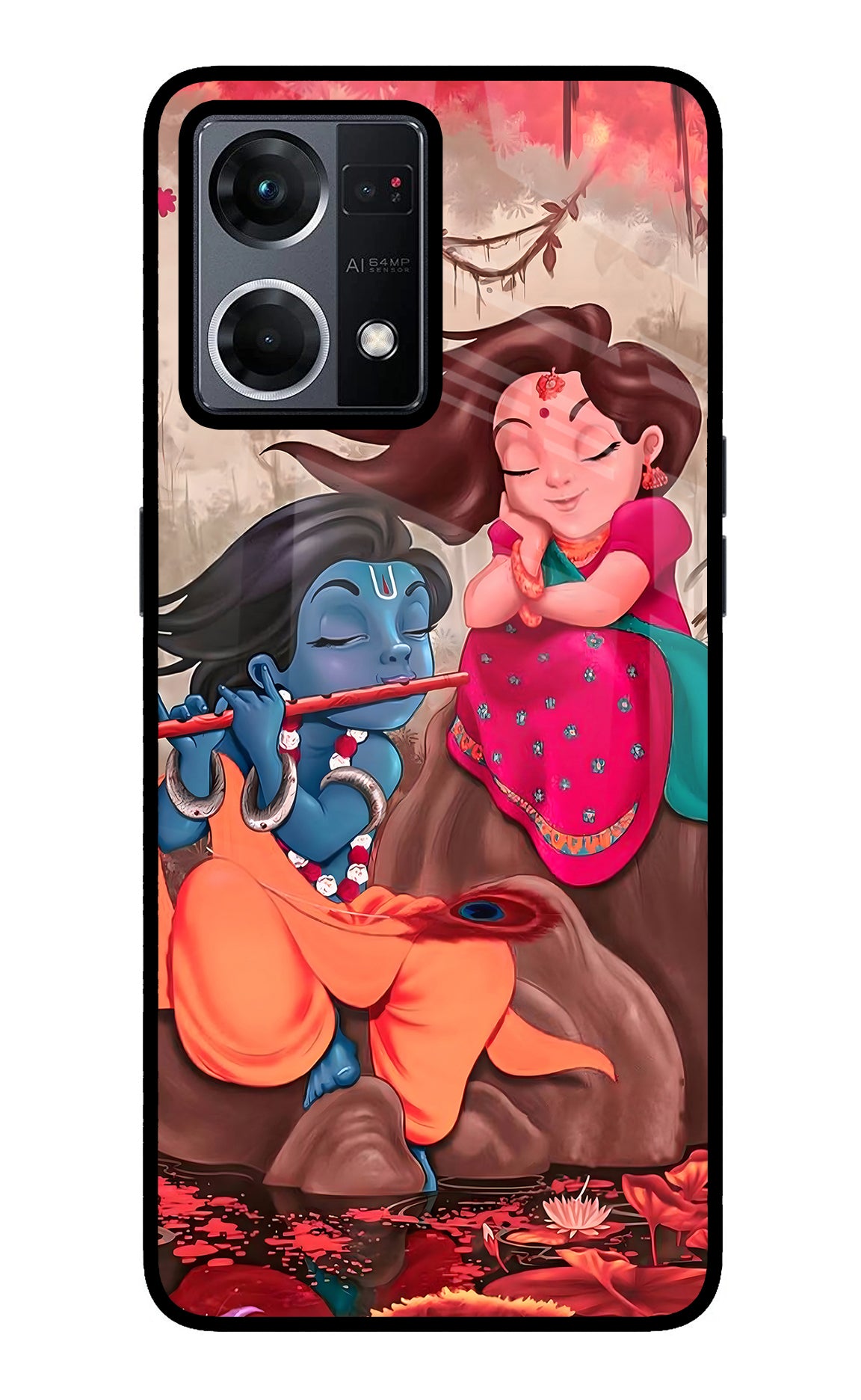 Radhe Krishna Case for Oppo F21 Pro 4G