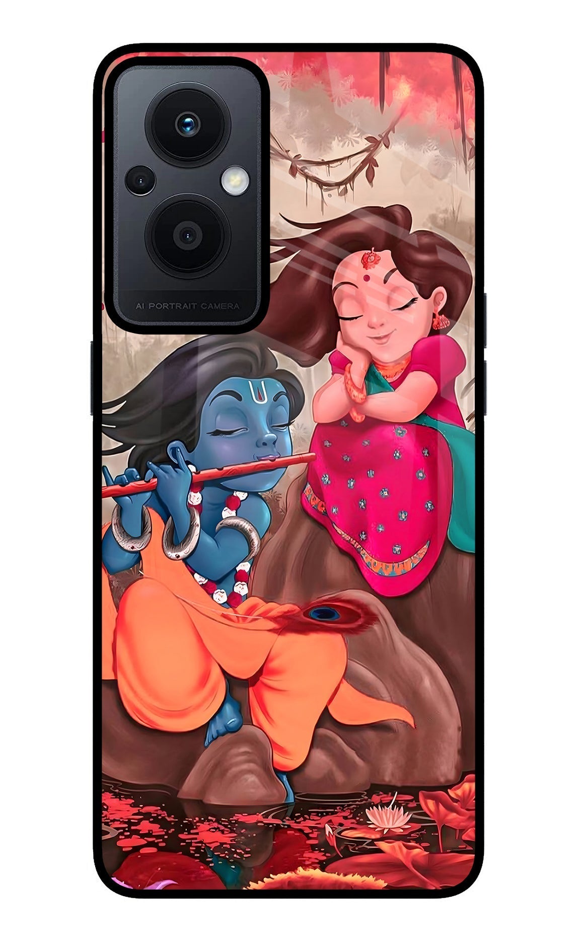 Radhe Krishna Case for Oppo F21 Pro 5G