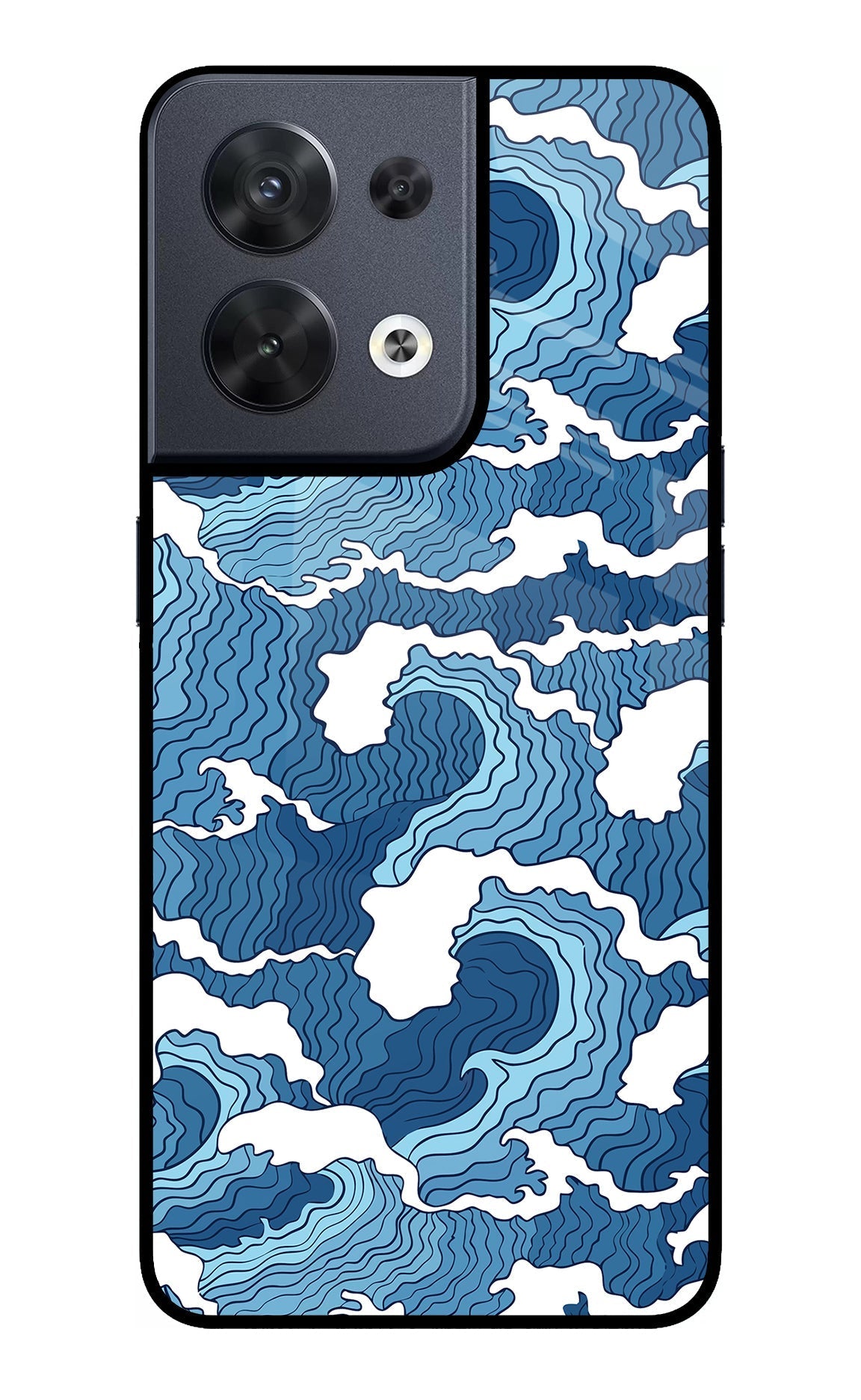 Blue Waves Case for Oppo Reno8