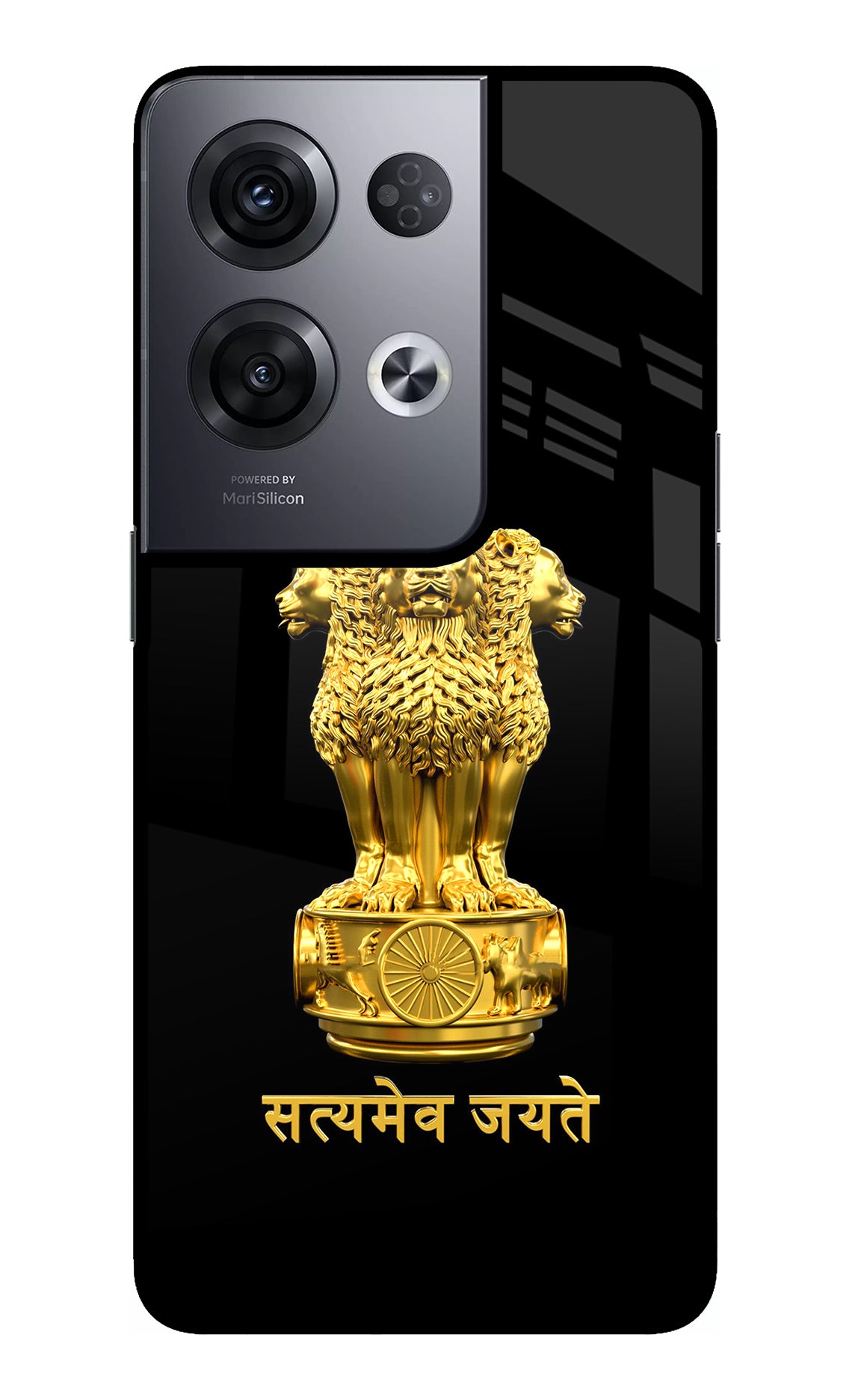 Satyamev Jayate Golden Case for Oppo Reno8 Pro