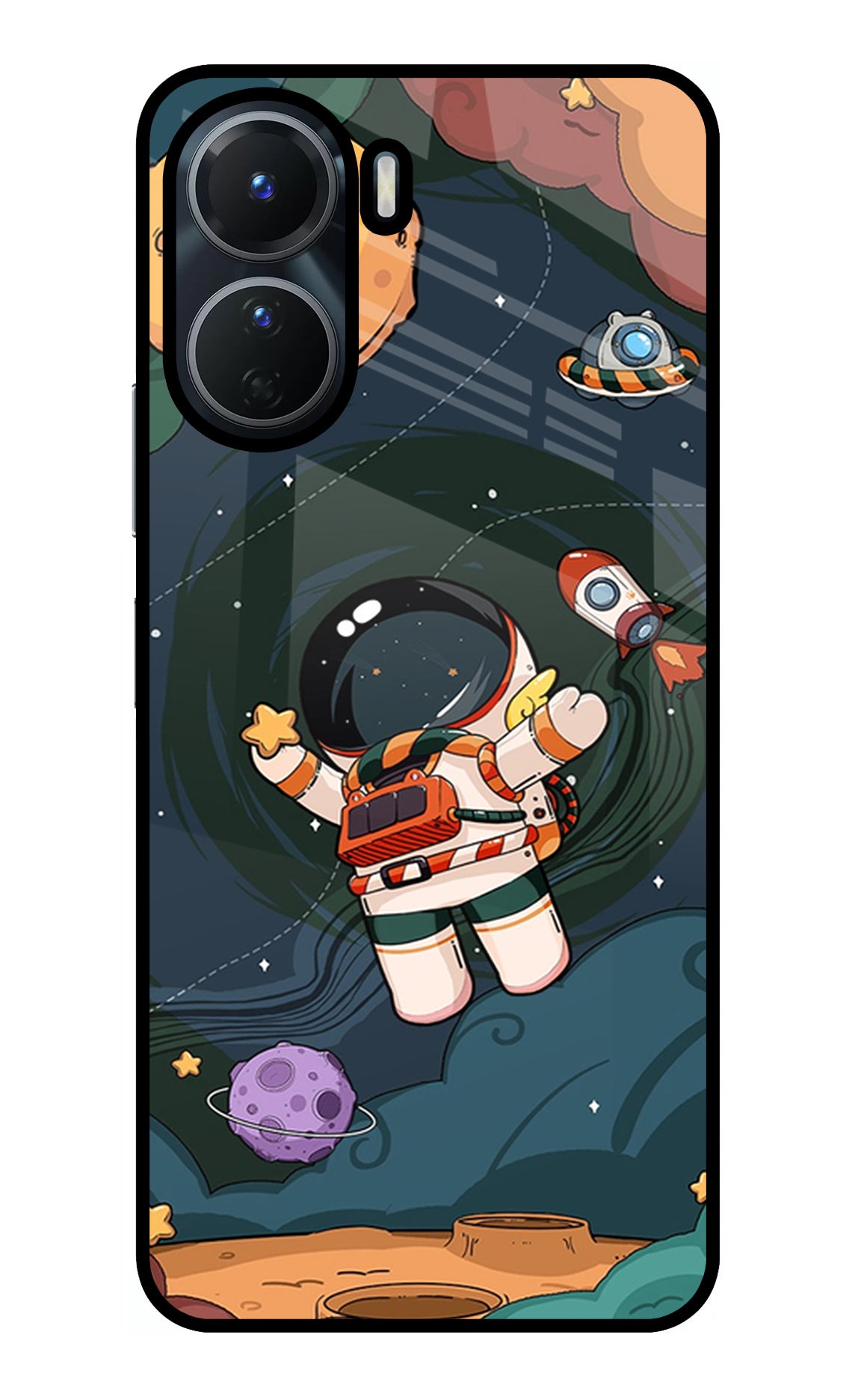 Cartoon Astronaut Case for Vivo Y16