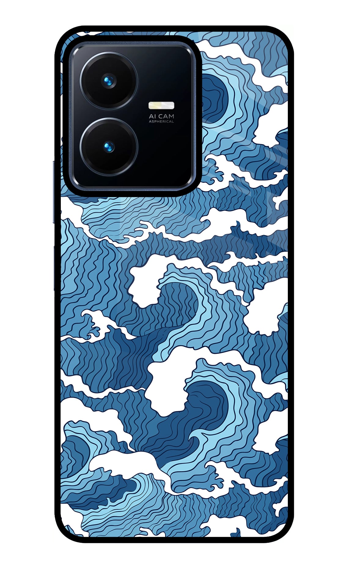 Blue Waves Case for Vivo Y22