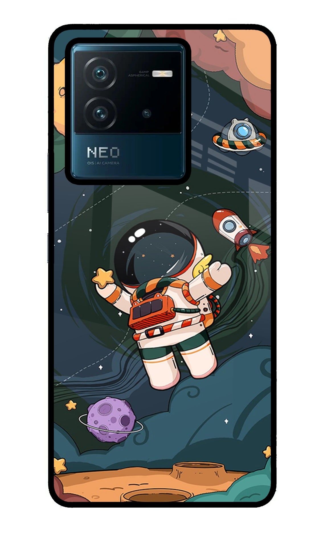 Cartoon Astronaut Case for IQOO Neo 6 5G