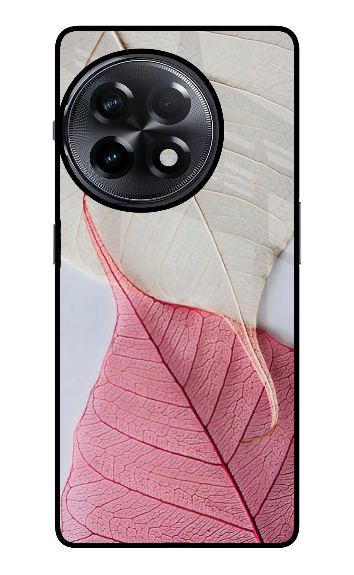 White Pink Leaf Case for OnePlus 11R
