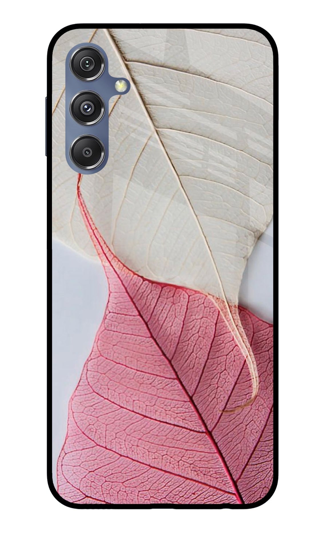 White Pink Leaf Case for Samsung M34 5G/F34 5G