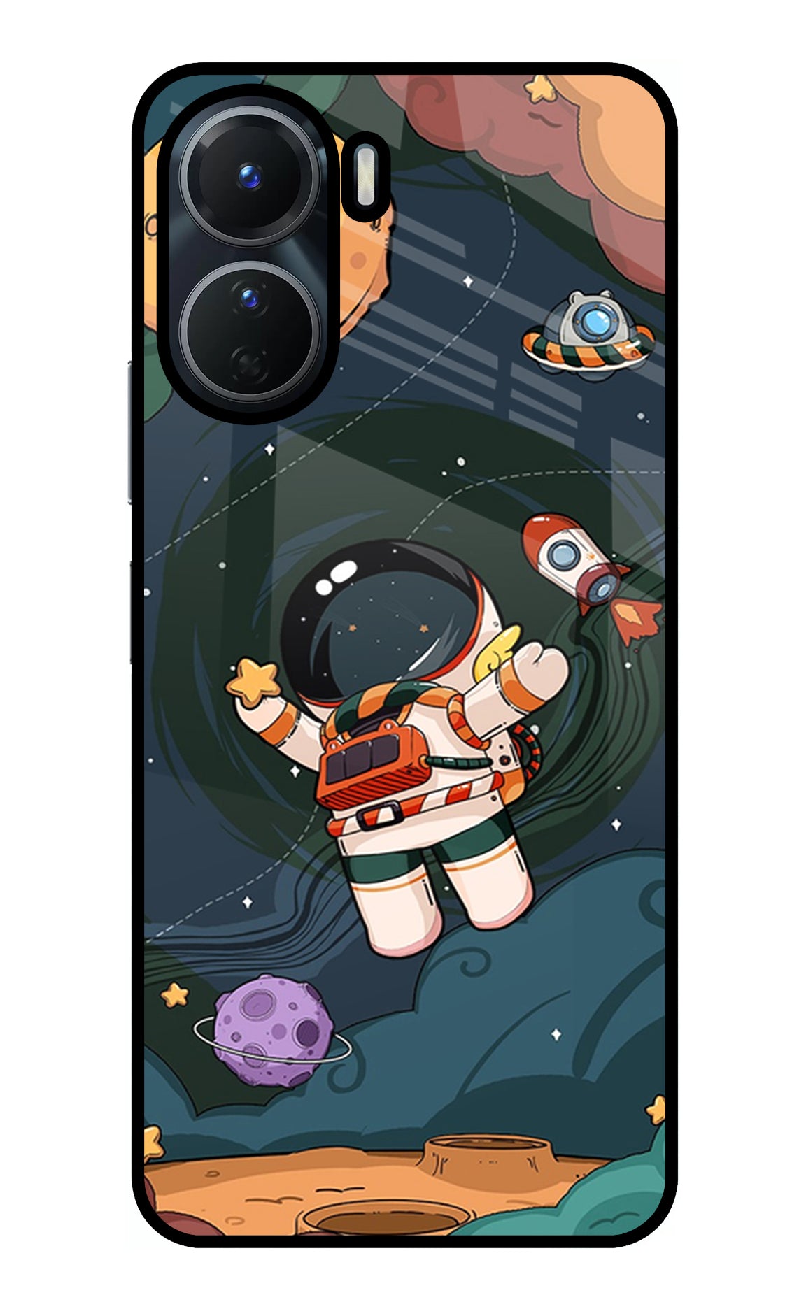 Cartoon Astronaut Case for Vivo T2x 5G