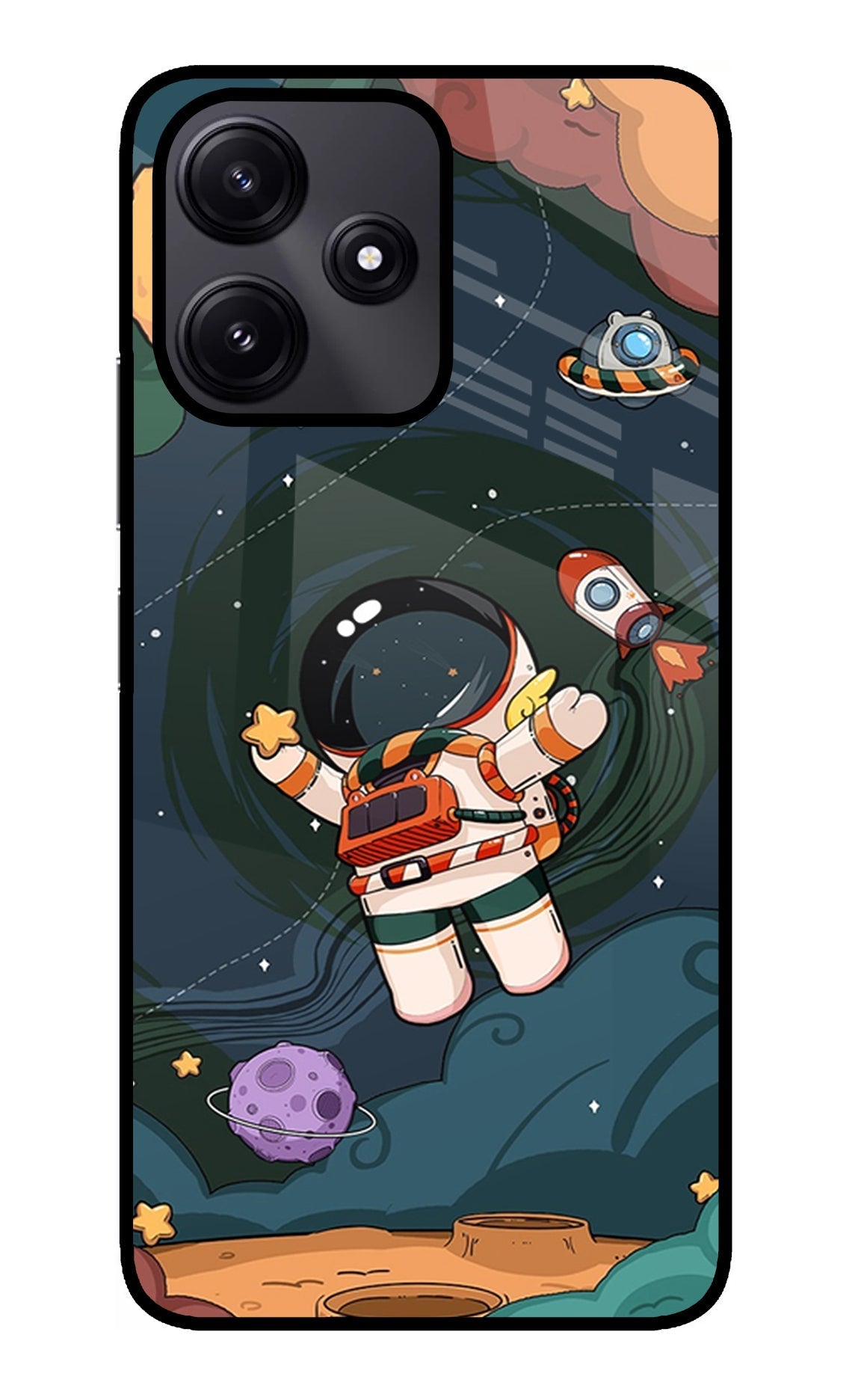 Cartoon Astronaut Case for Redmi 12 5G