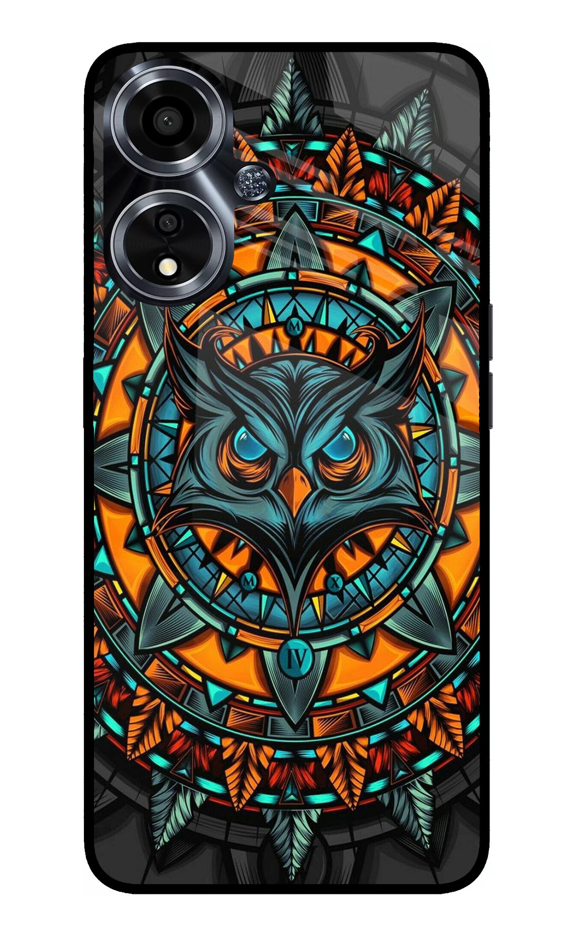 Angry Owl Art Case for Oppo A59 5G