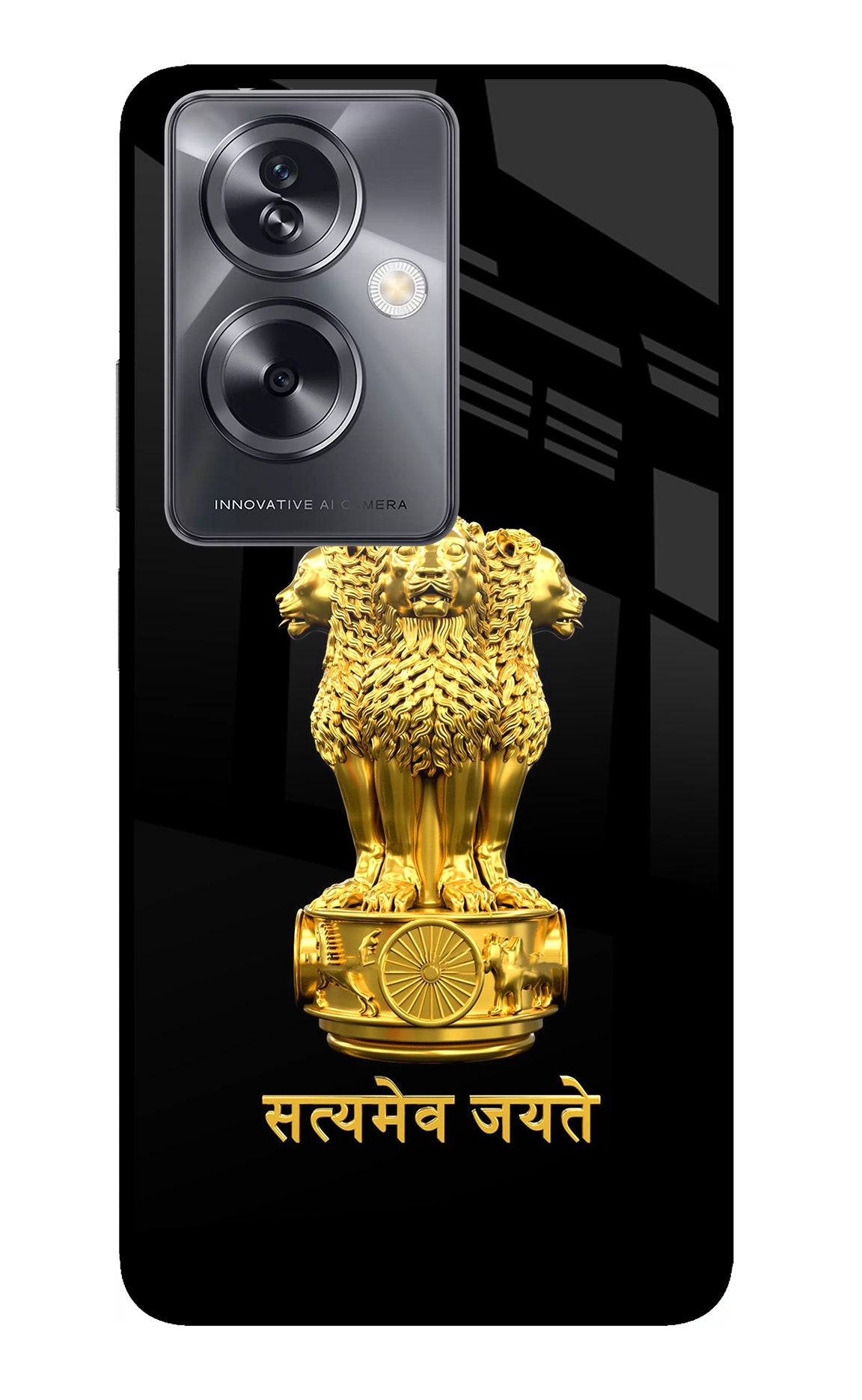 Satyamev Jayate Golden Case for Oppo A79 5G