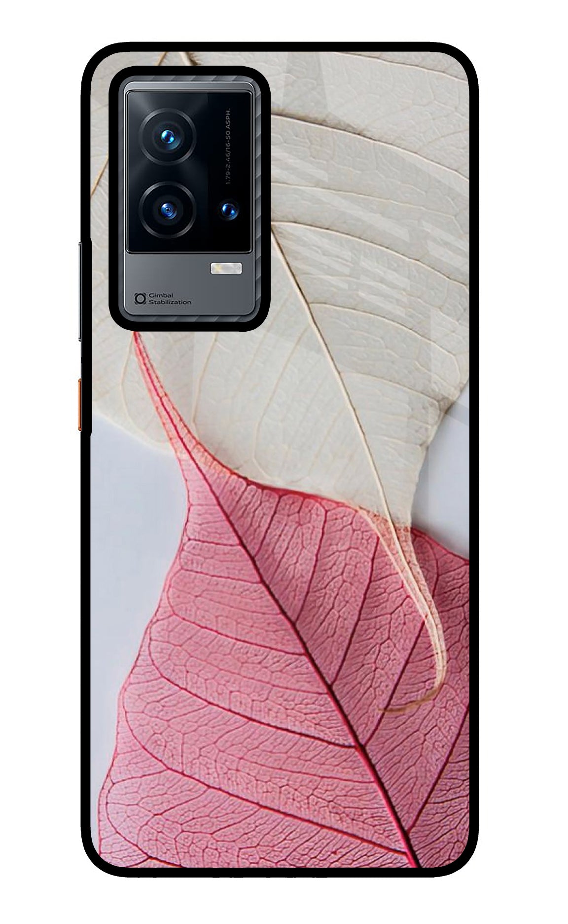 White Pink Leaf Case for iQOO 9 5G