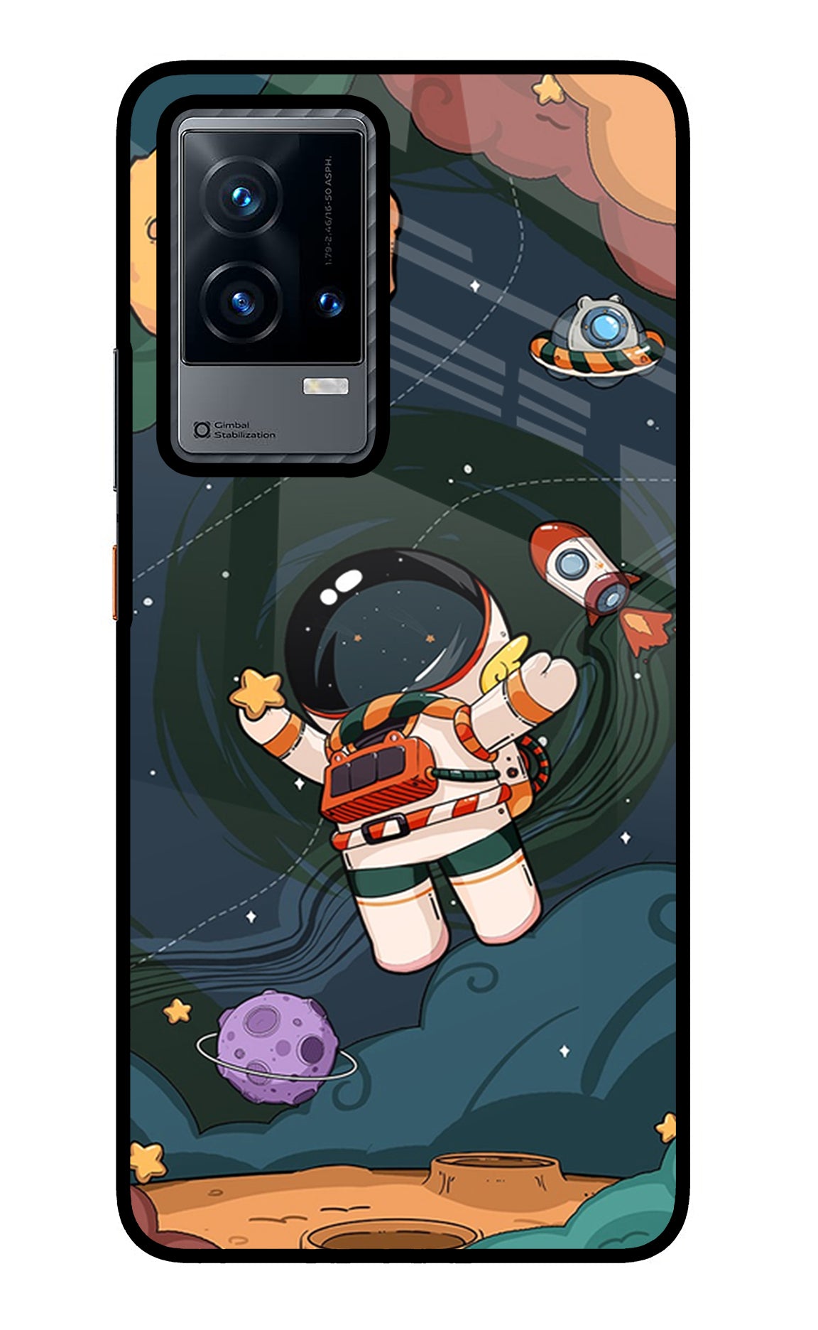 Cartoon Astronaut Case for iQOO 9 5G