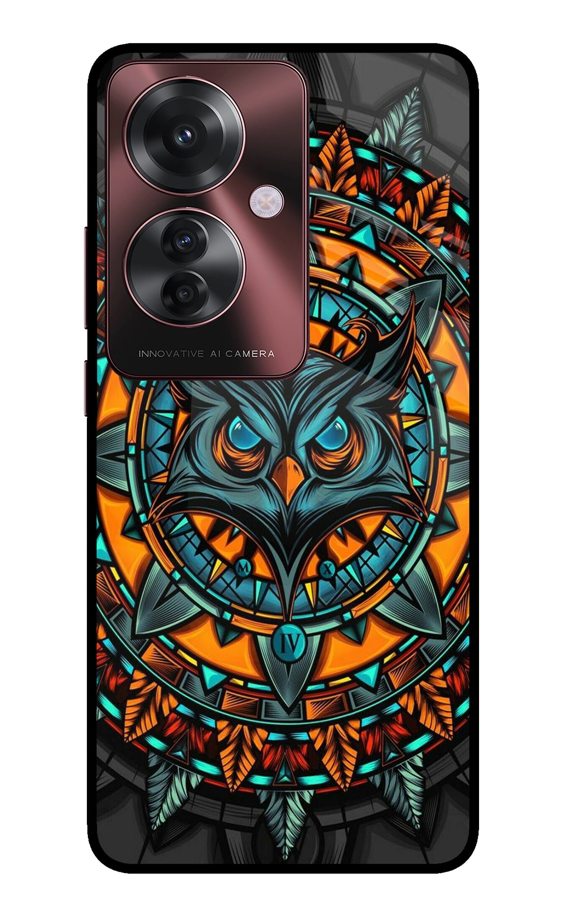 Angry Owl Art Case for Oppo F25 Pro 5G