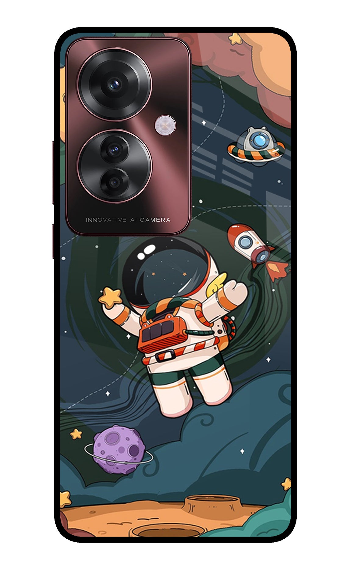 Cartoon Astronaut Case for Oppo F25 Pro 5G
