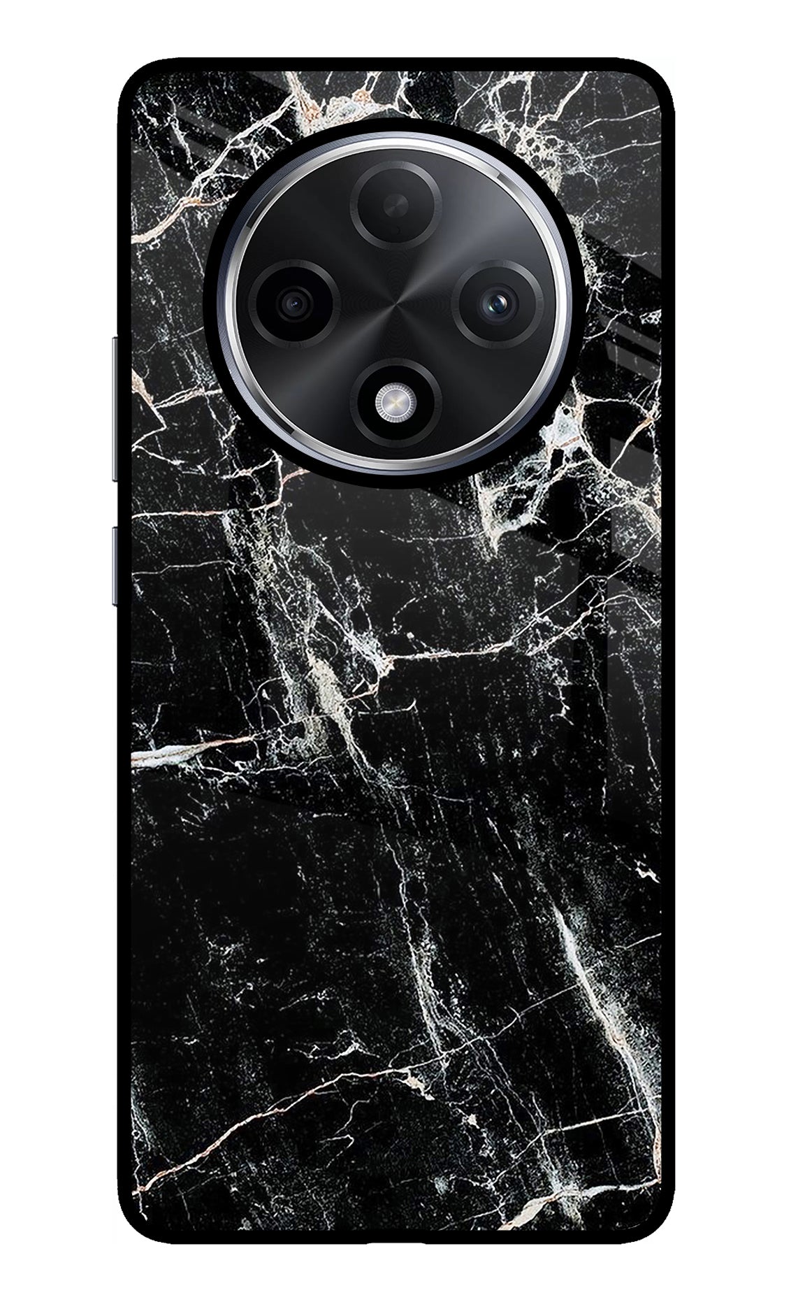 Black Marble Texture Oppo F27 Pro Plus Glass Case